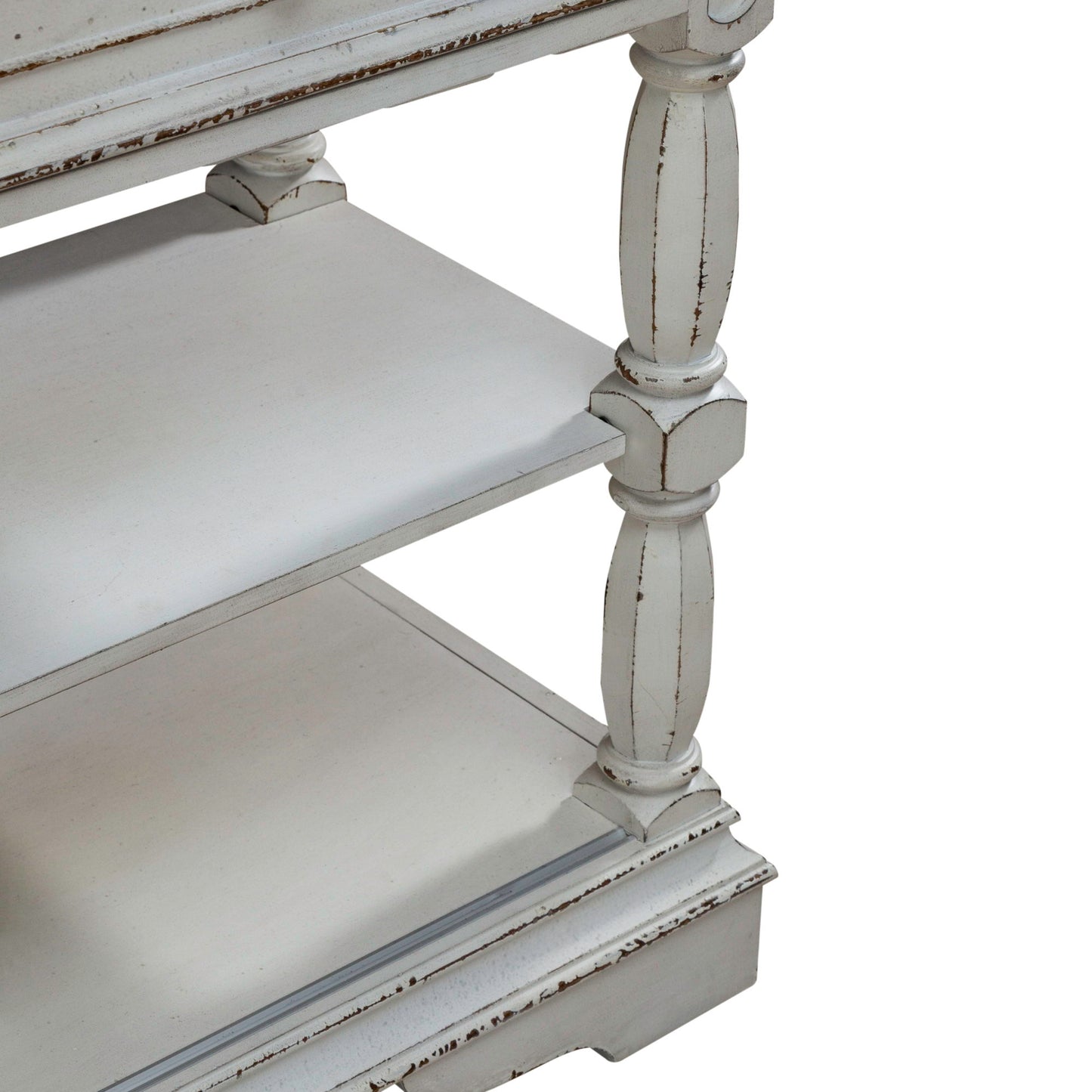 Magnolia Manor - Bar Cart - White - Hornell Furniture Outlet