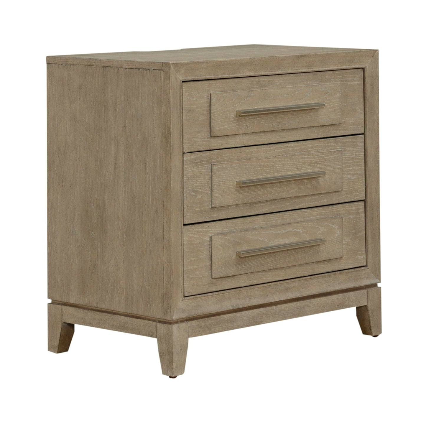 Brentwood - 3 Drawer Nightstand With Charging Station - Sandstone - Hornell Furniture Outlet