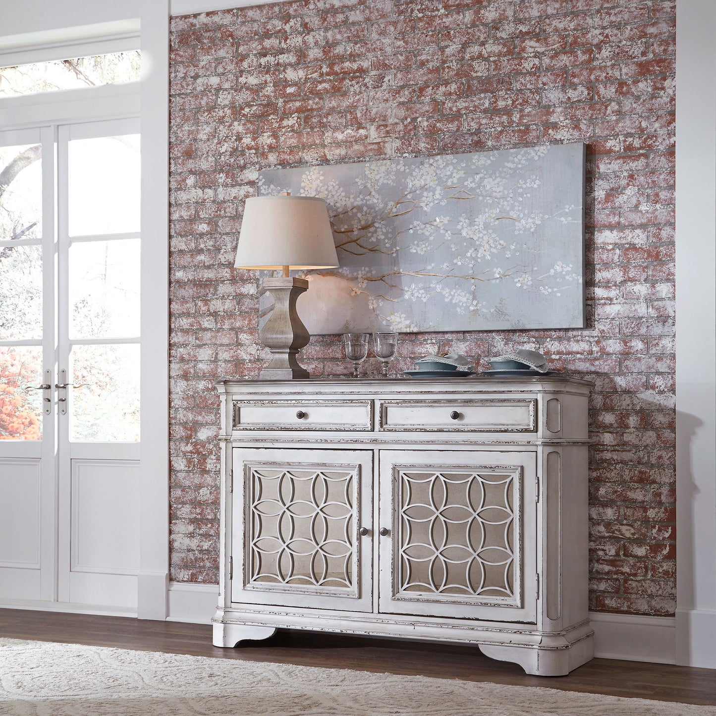 Magnolia Manor - Buffet - White - Hornell Furniture Outlet