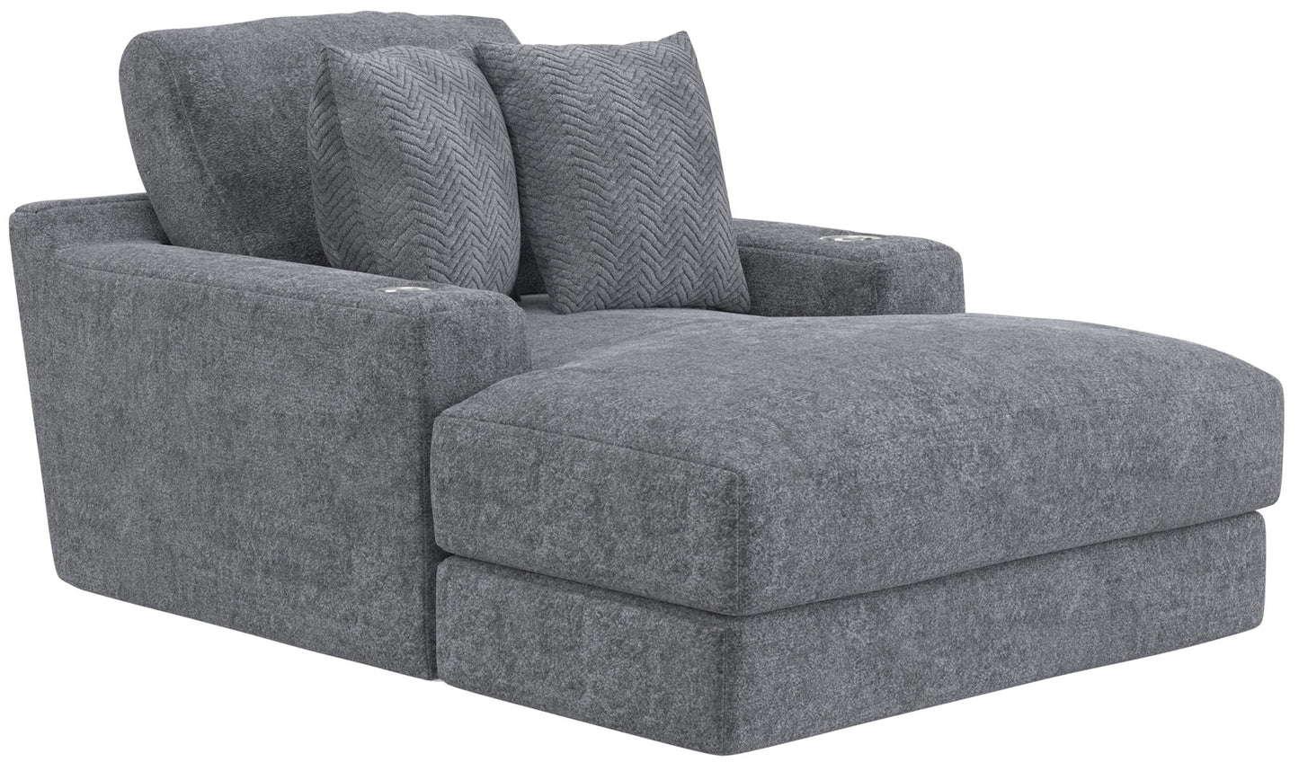 Cozy - Chaise With USB - Hornell Furniture Outlet