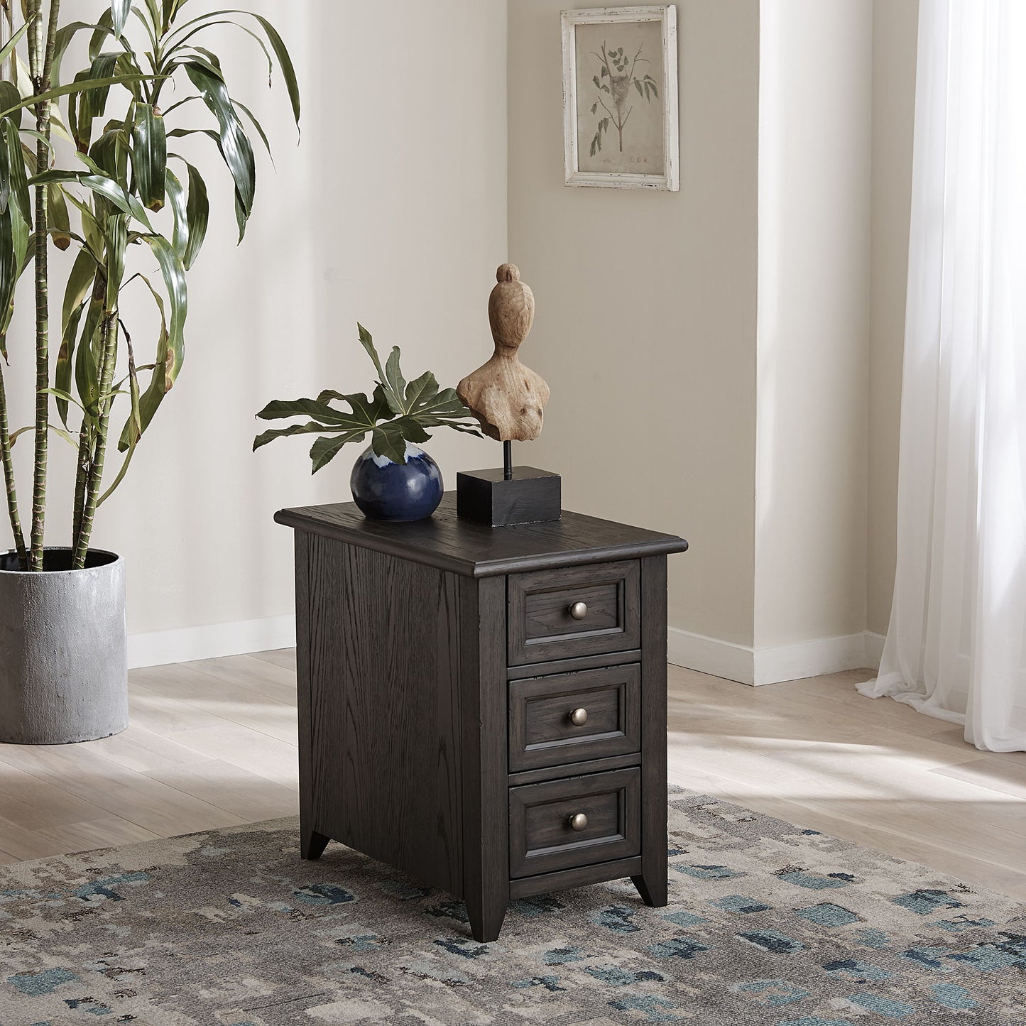 Mill Creek - Chair Side Table - Dark Brown - Hornell Furniture Outlet