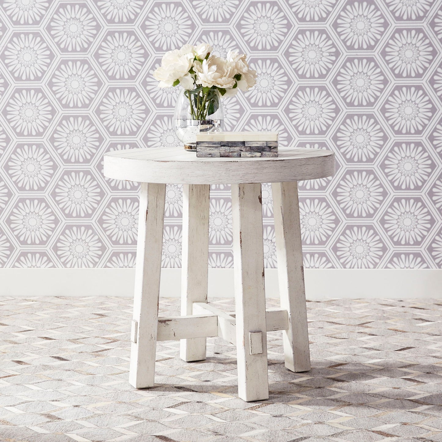 Modern Farmhouse - Splay Leg Round End Table - Hornell Furniture Outlet