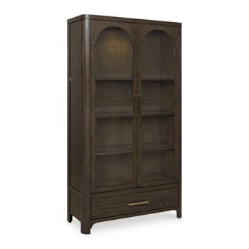 Radkin - Display Cabinet - Burnished Brown - Hornell Furniture Outlet