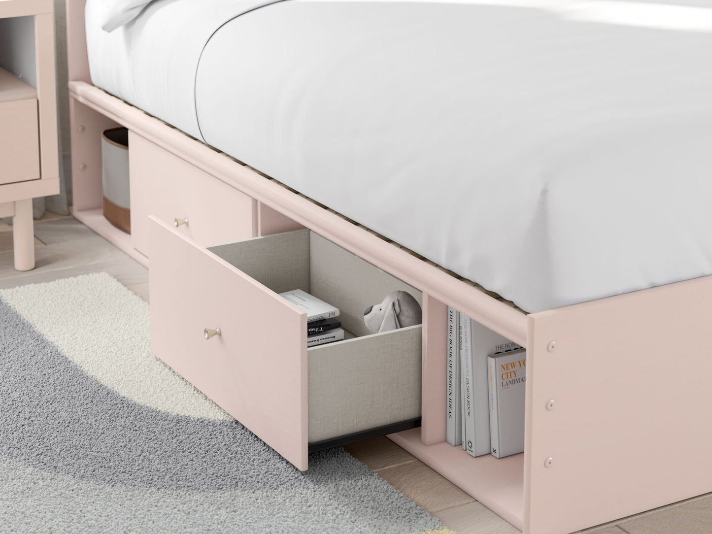 Wistenpine - Upholstered Panel Bed With Storage - Hornell Furniture Outlet