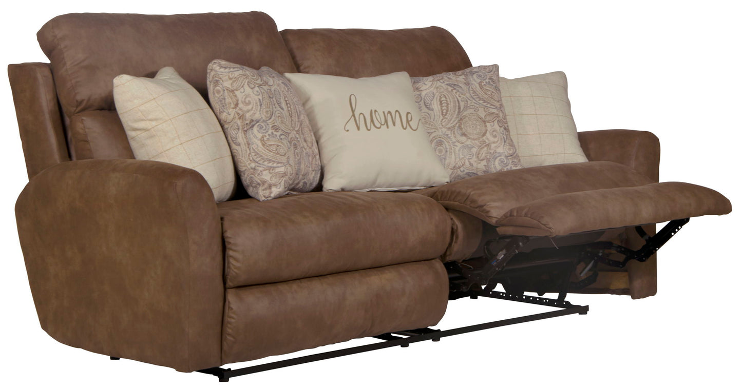 Justine - Lay Flat Reclining Sofa - Burlap - Hornell Furniture Outlet