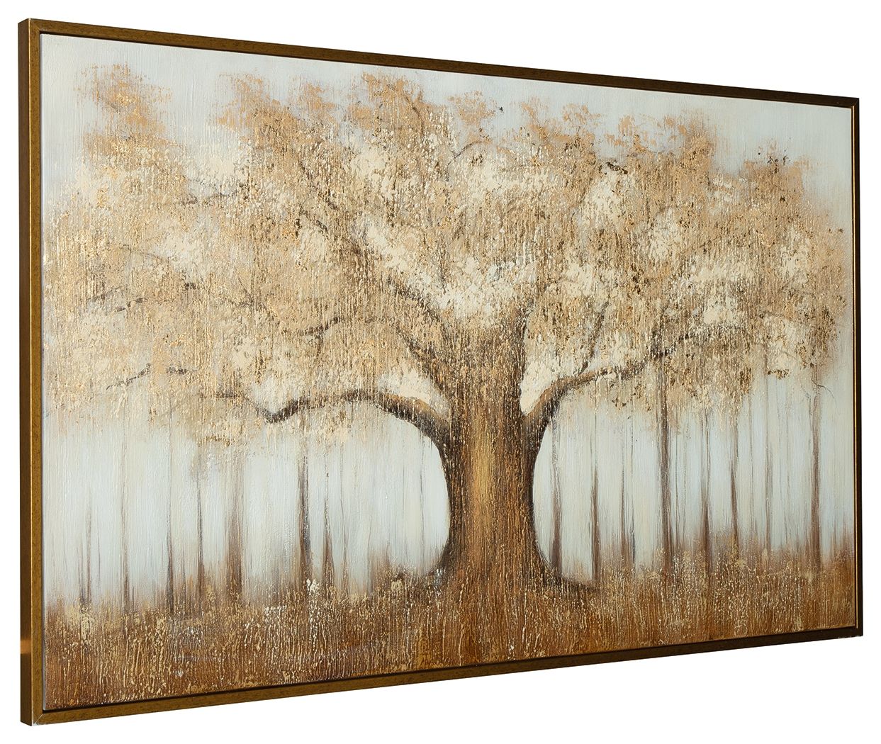 Dalewick - Brown / Gray / Gold Finish - Wall Art - Hornell Furniture Outlet