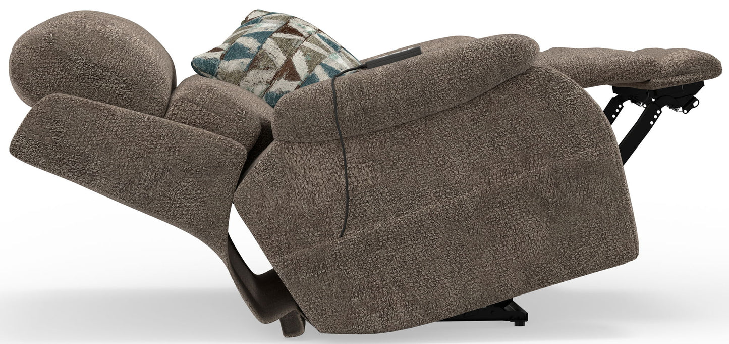 Joya - Power Lay Zero Gravity Recliner With Power Adjustable Headrest And CR3 Heat/Massage/Lumbar/ZG - Mushroom - Hornell Furniture Outlet