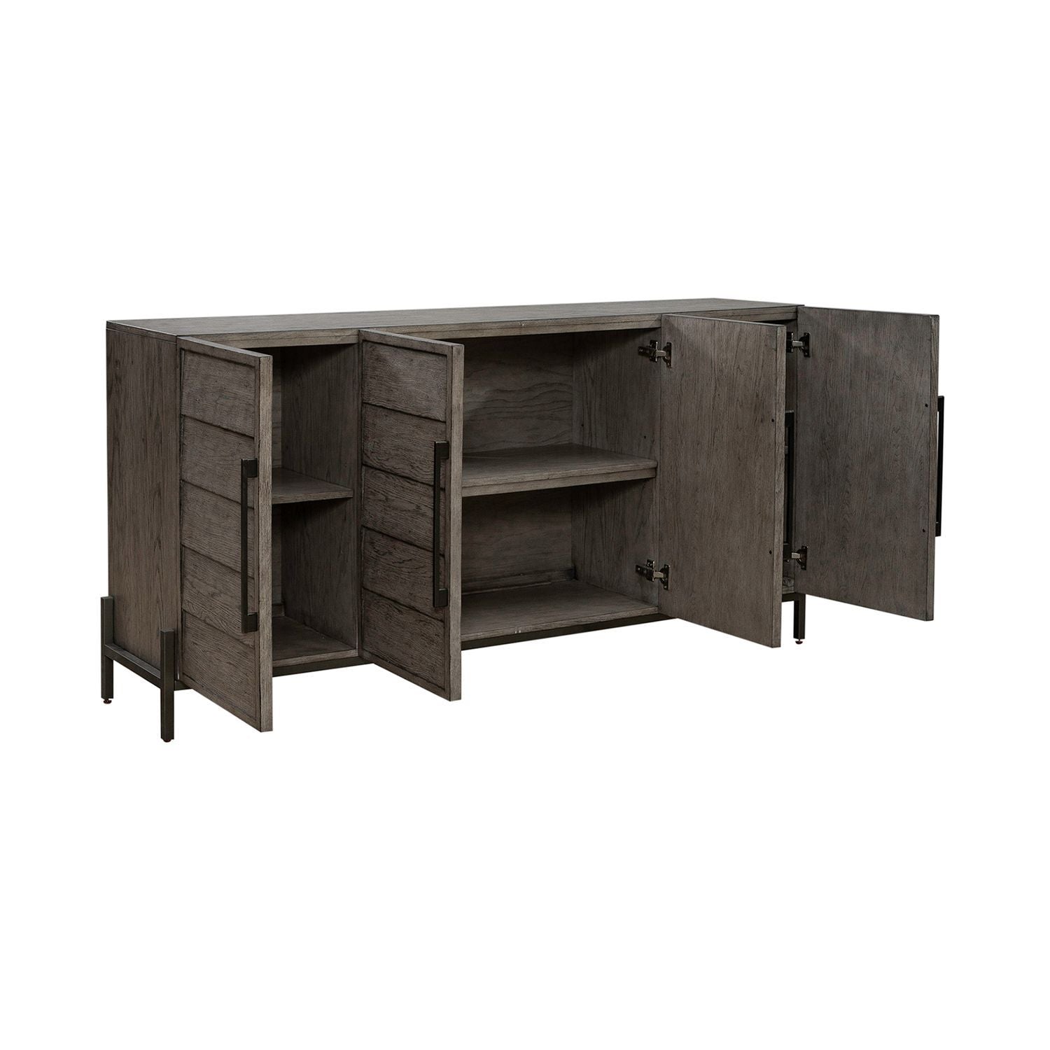 Pelicans Buff - 74" Accent TV Console - Gray - Hornell Furniture Outlet