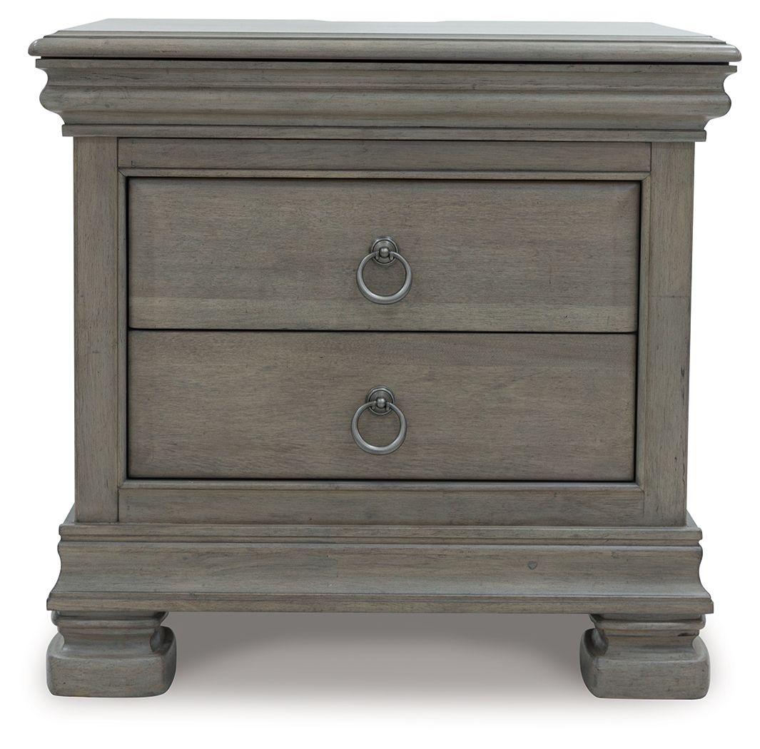 Lexorne - Gray - Three Drawer Night Stand - Hornell Furniture Outlet