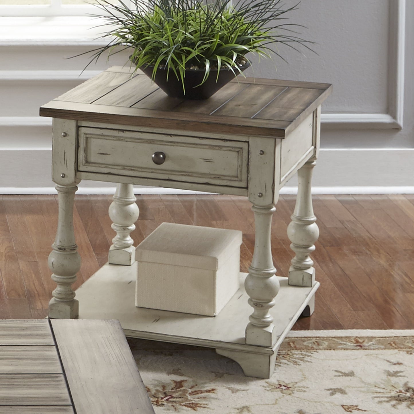 Morgan Creek - End Table - White - Hornell Furniture Outlet