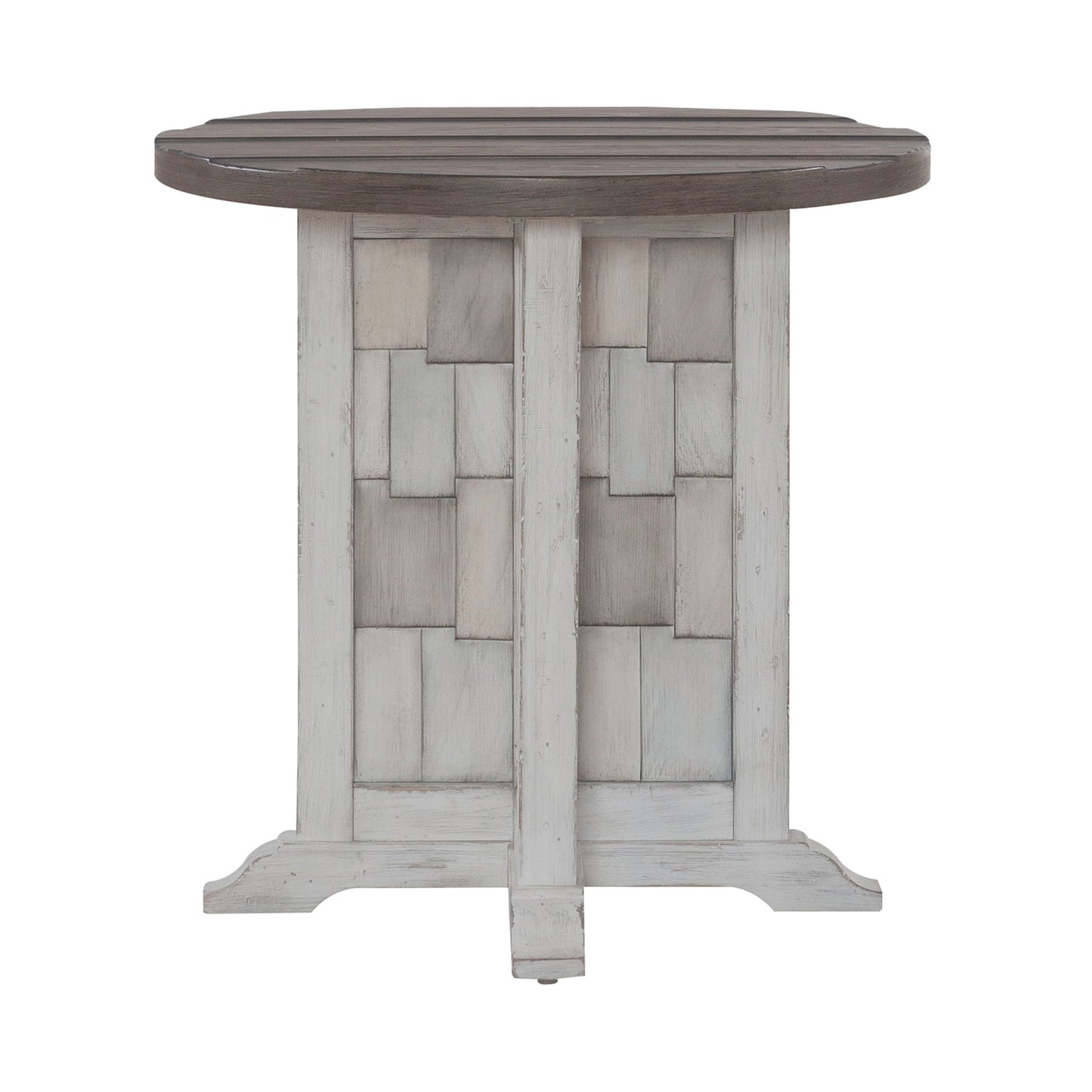 River Place - Round Chairside Table - White - Hornell Furniture Outlet