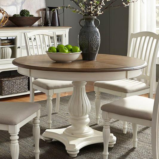 Cumberland Creek - Pedestal Table Set - White - Hornell Furniture Outlet