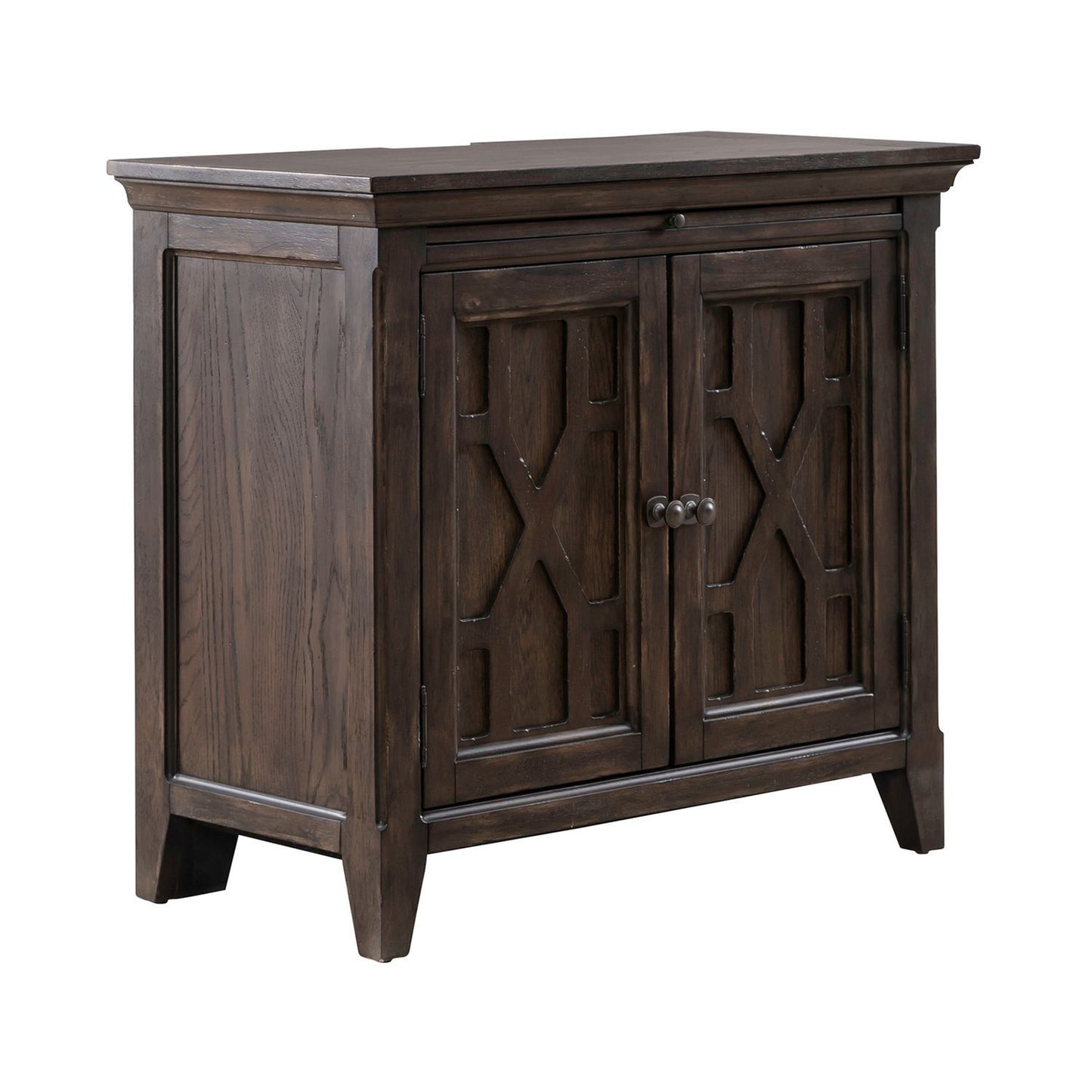 Paradise Valley - 2 Door Bedside Chest With Charging Station - Dark Brown - Hornell Furniture Outlet