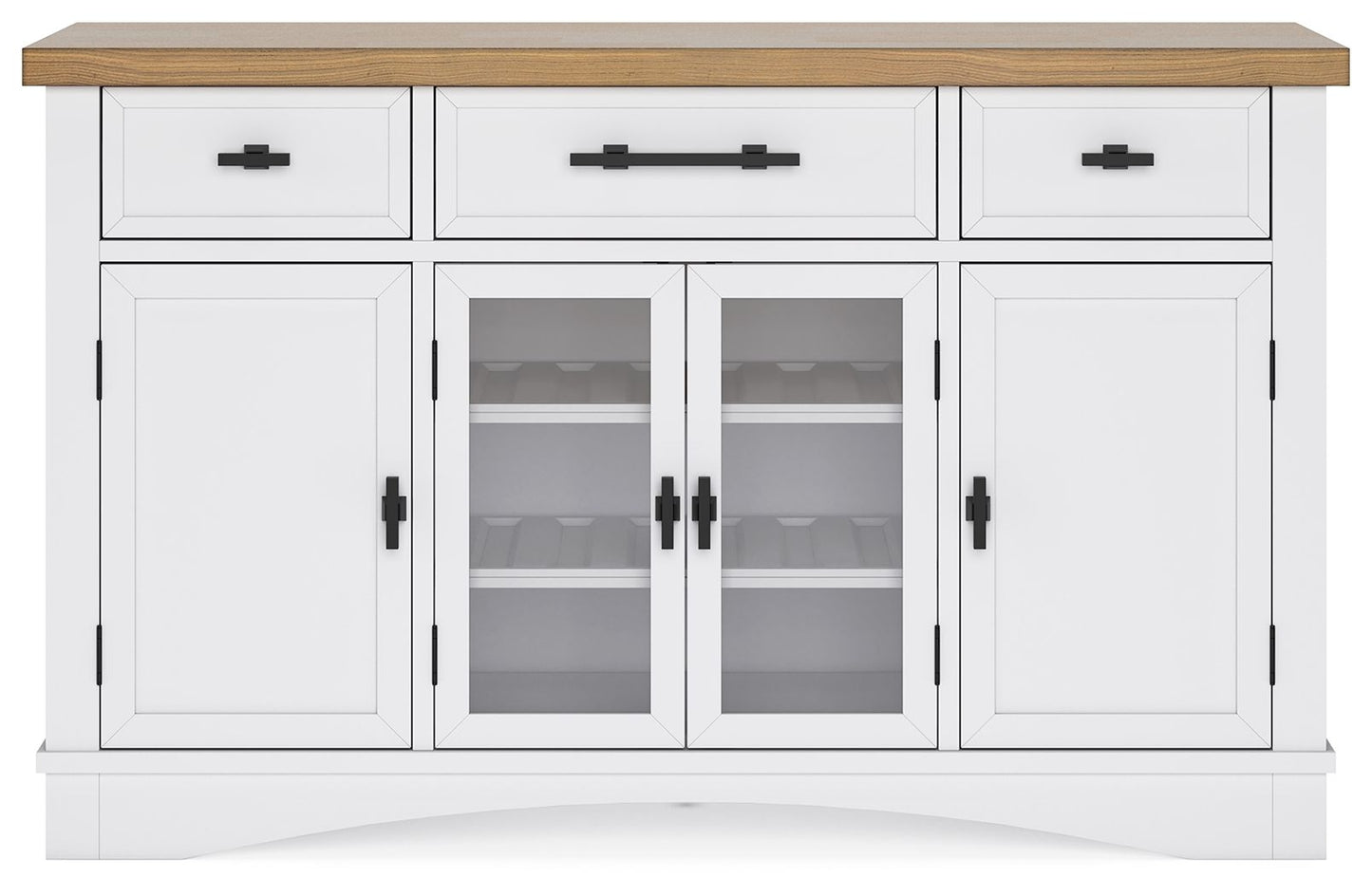 Ashbryn - White / Natural - Dining Room Server - Hornell Furniture Outlet