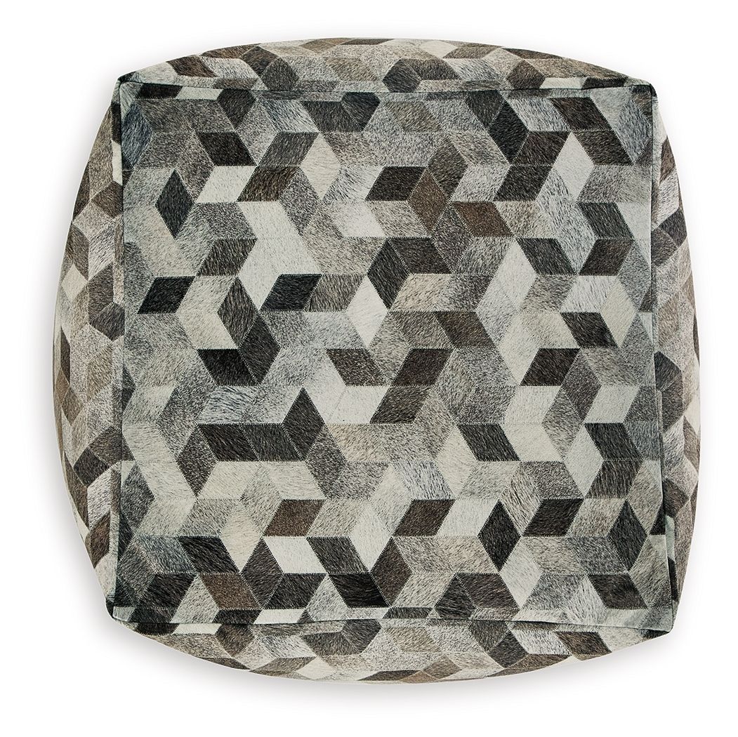 Albermarle - Gray / Brown - Pouf - Hornell Furniture Outlet