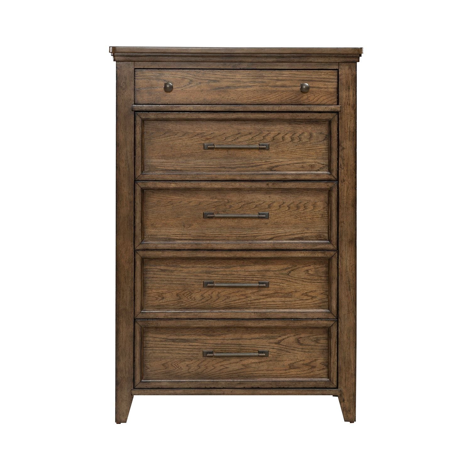 Carolina Park - 5 Drawer Chest - Brown - Hornell Furniture Outlet