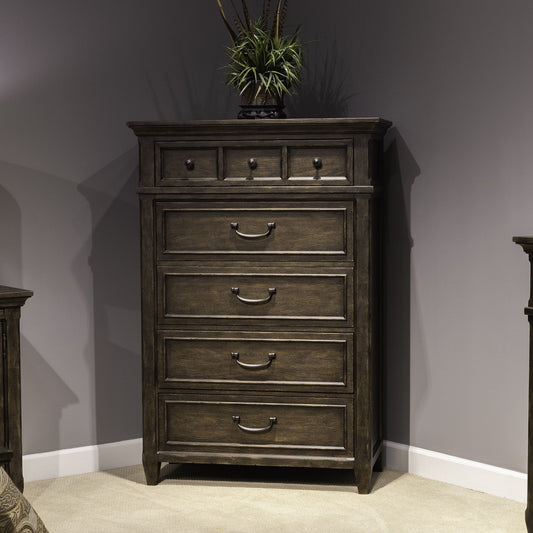 Paradise Valley - 5 Drawer Chest - Dark Brown - Hornell Furniture Outlet