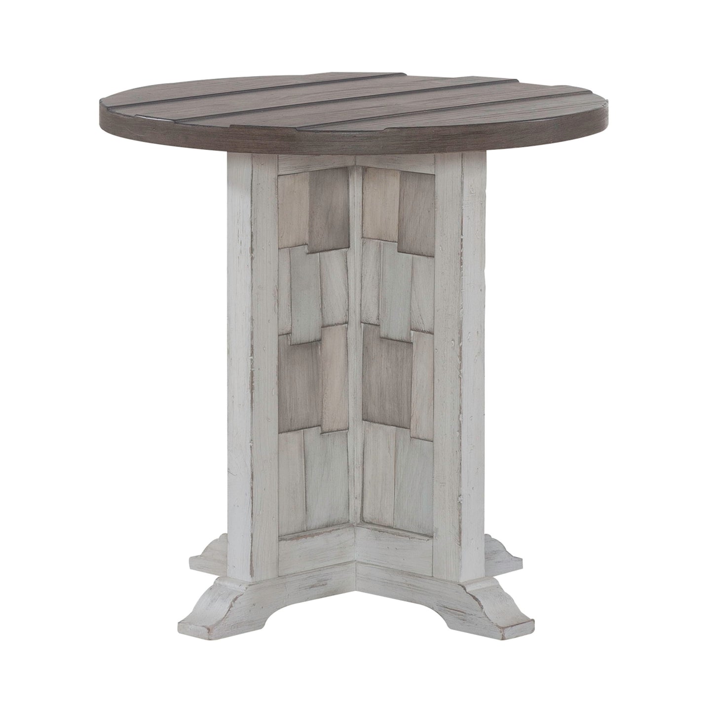 River Place - Round Chairside Table - White - Hornell Furniture Outlet