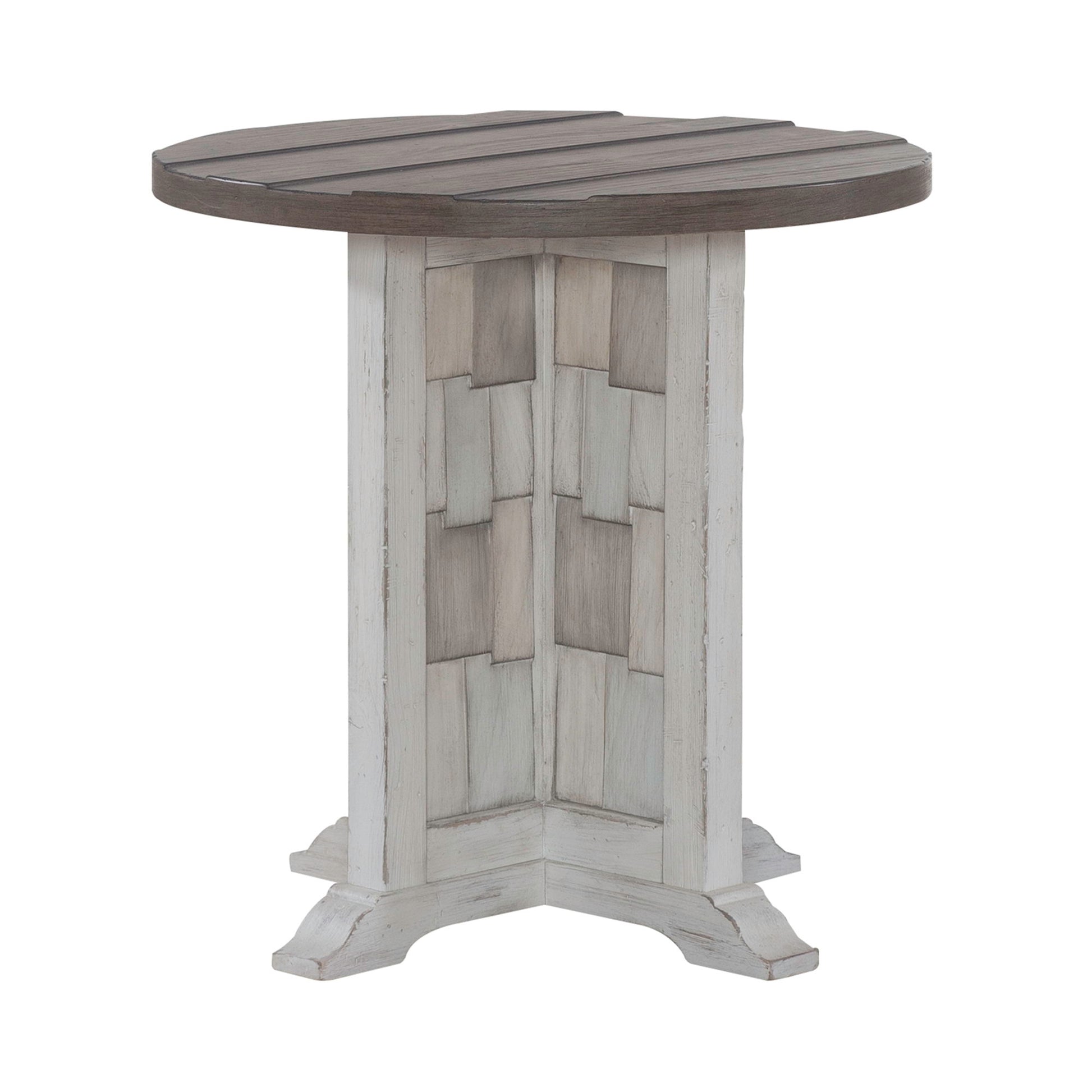 River Place - Round Chairside Table - White - Hornell Furniture Outlet