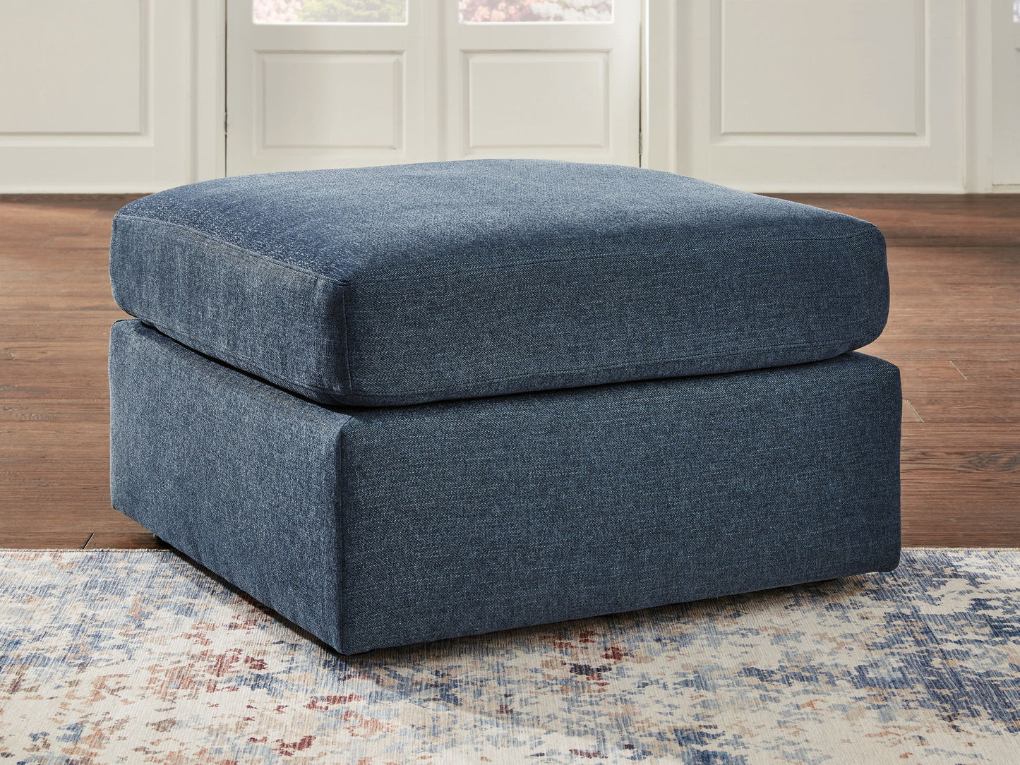 Modmax - Ink - Oversized Accent Ottoman - Fabric - Hornell Furniture Outlet