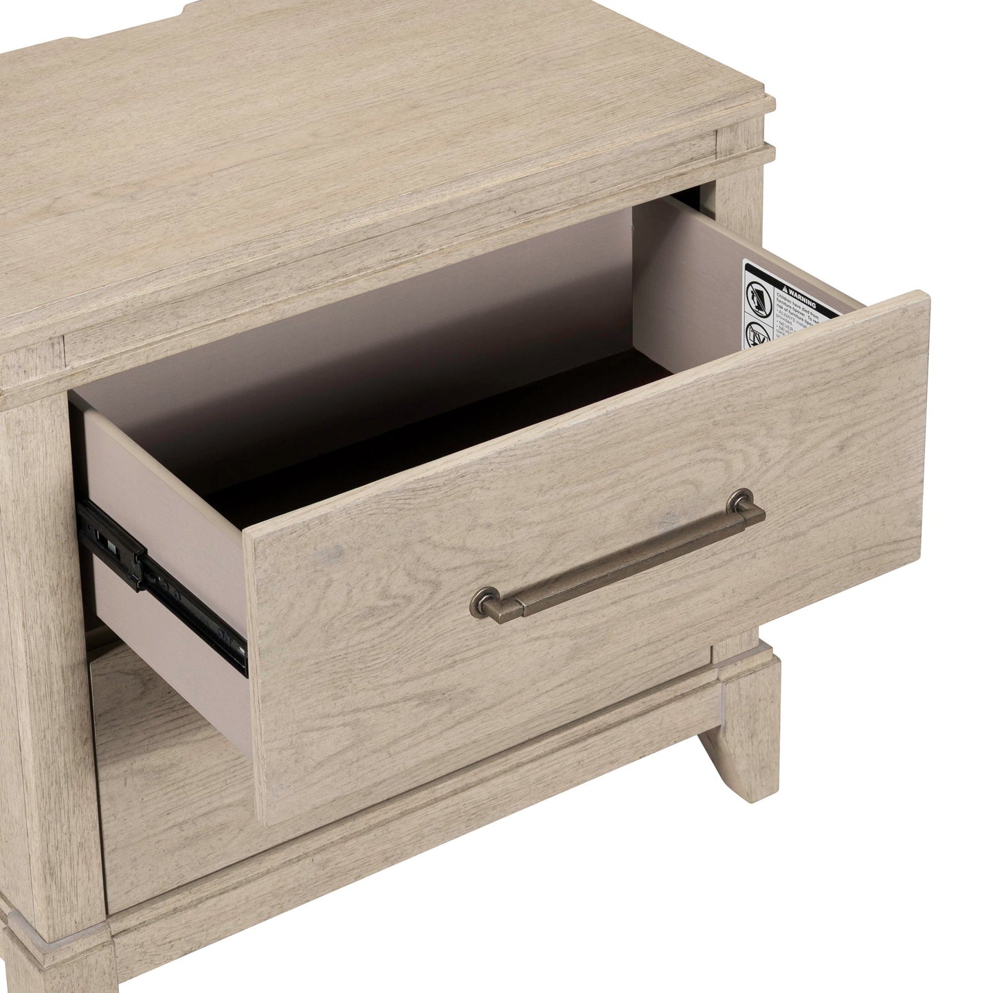New Haven - Nightstand With Charging Station - White - Hornell Furniture Outlet