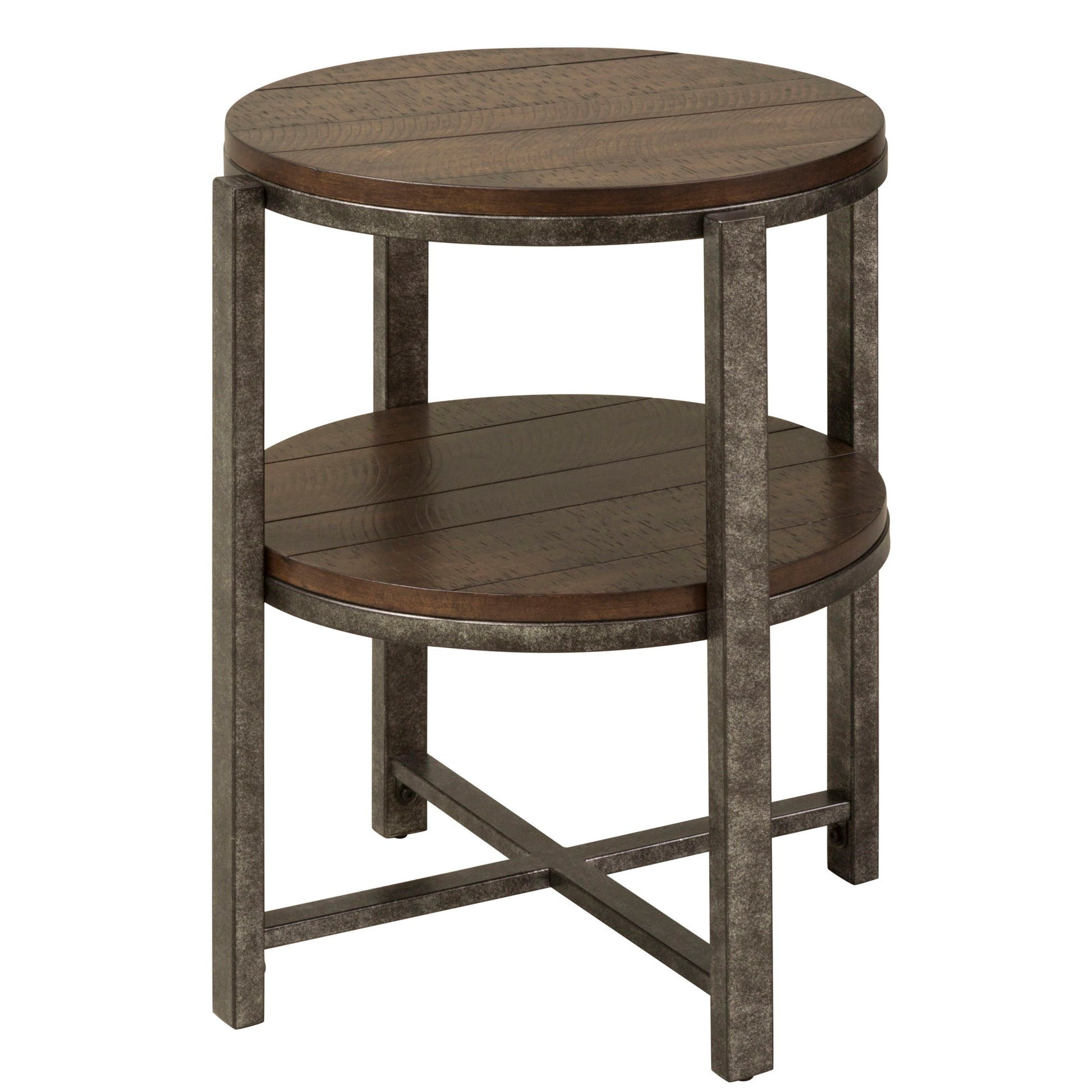 Breckinridge - Round End Table - Dark Brown - Hornell Furniture Outlet