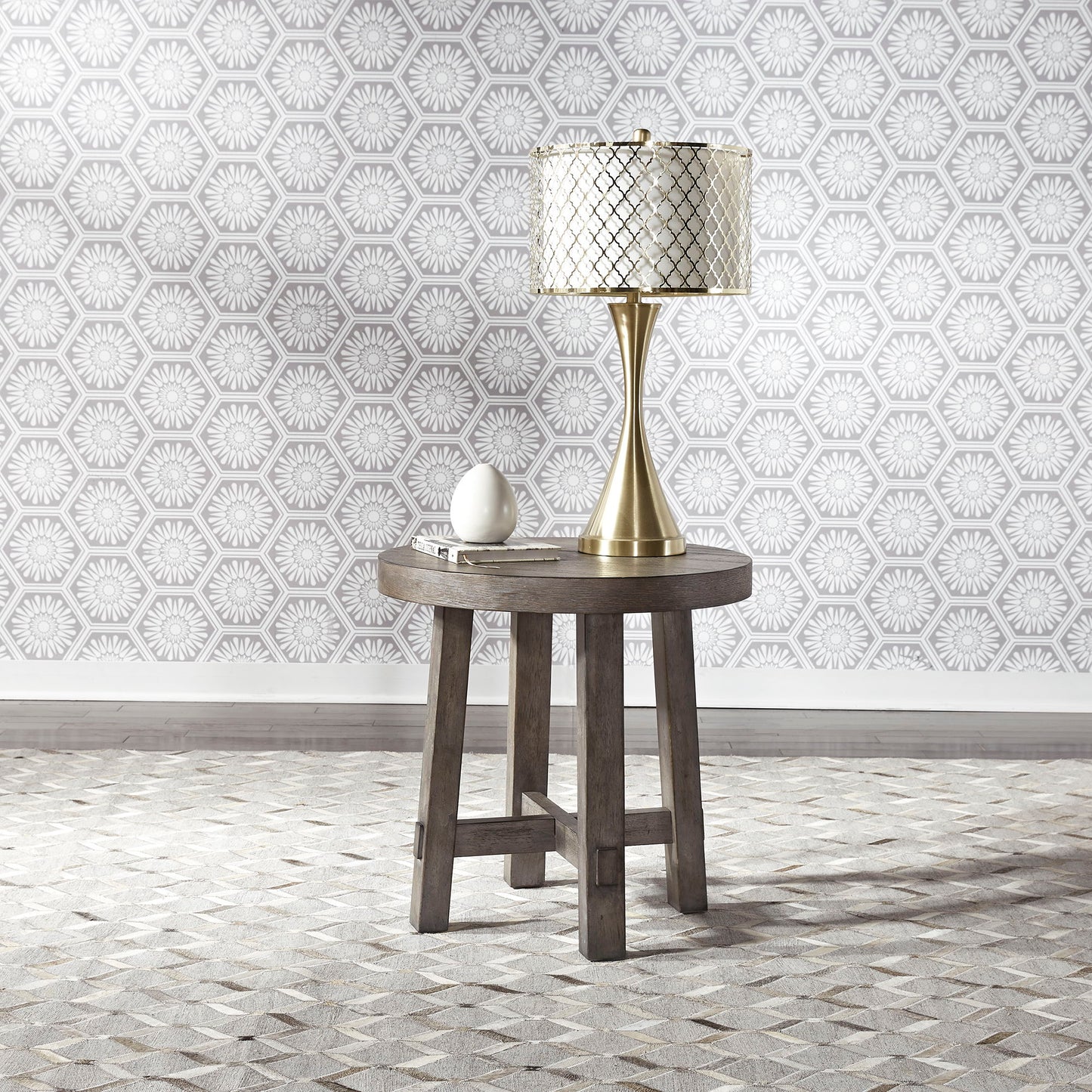 Modern Farmhouse - Splay Leg Round End Table - Hornell Furniture Outlet