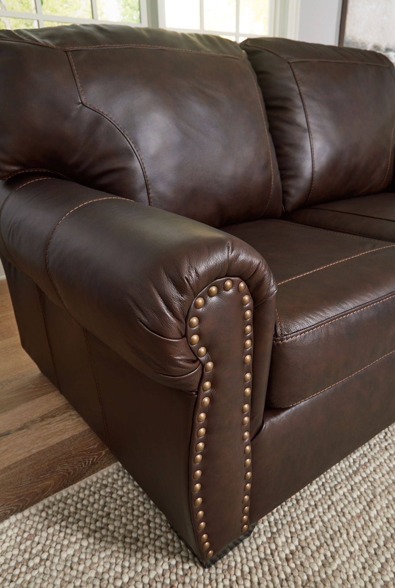 Colleton - Dark Brown - Loveseat - Hornell Furniture Outlet