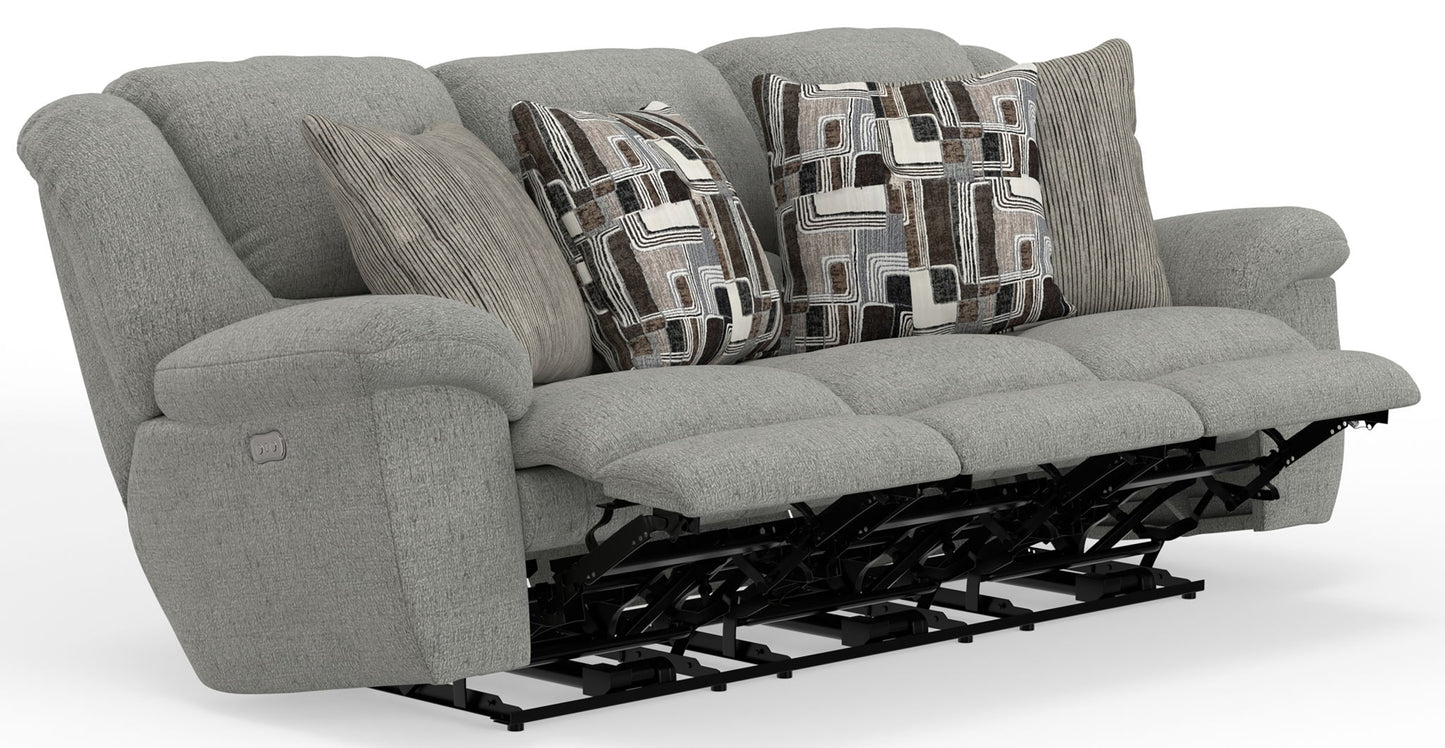 Trifecta - Sofa With 3 Recliners and Drop Down Table - Hornell Furniture Outlet
