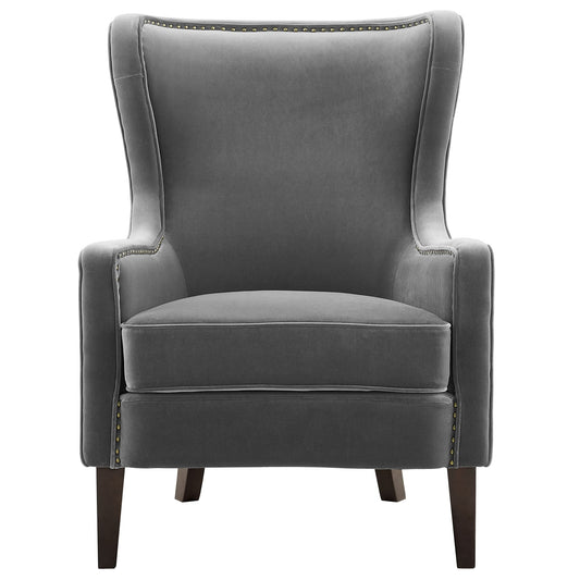 Rosco - Velvet Wingback Chair - Hornell Furniture Outlet