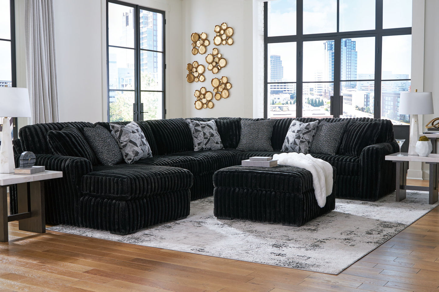 Midnight - Madness - Sectional Set - Hornell Furniture Outlet