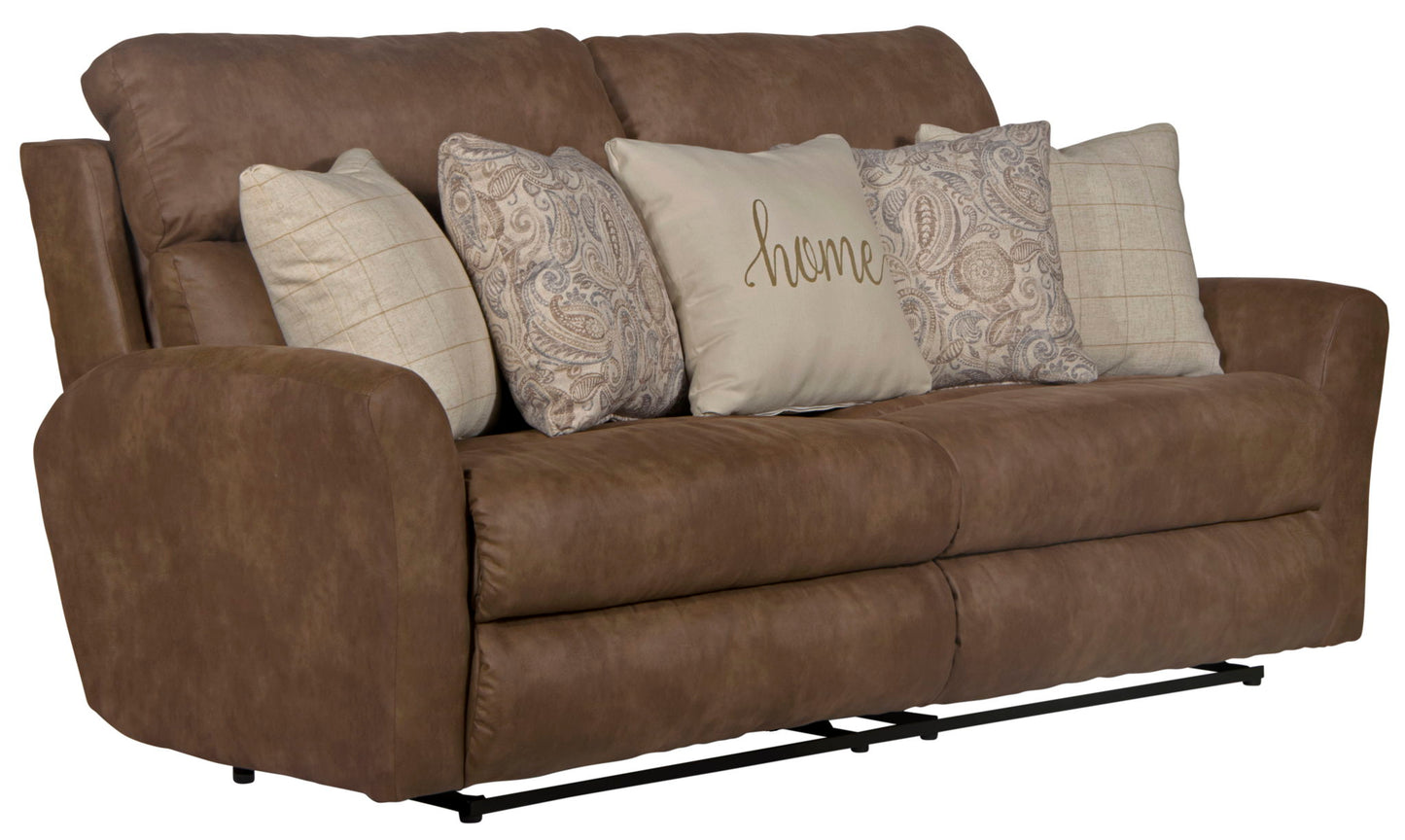 Justine - Lay Flat Reclining Sofa - Burlap - Hornell Furniture Outlet