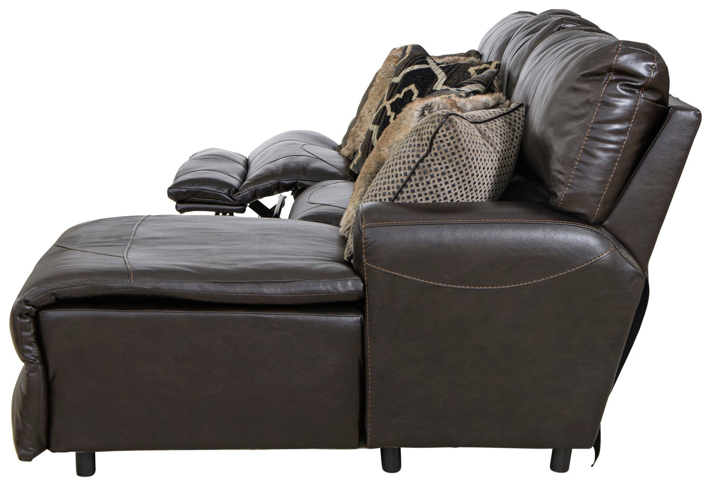 Como - 3 Piece Italian Leather Match Reclining Sectional - Hornell Furniture Outlet
