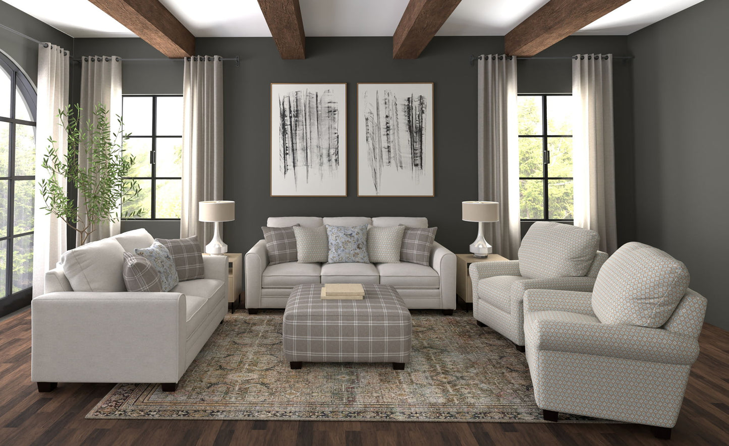 Magnolia - Accent Chair - Sky - Hornell Furniture Outlet