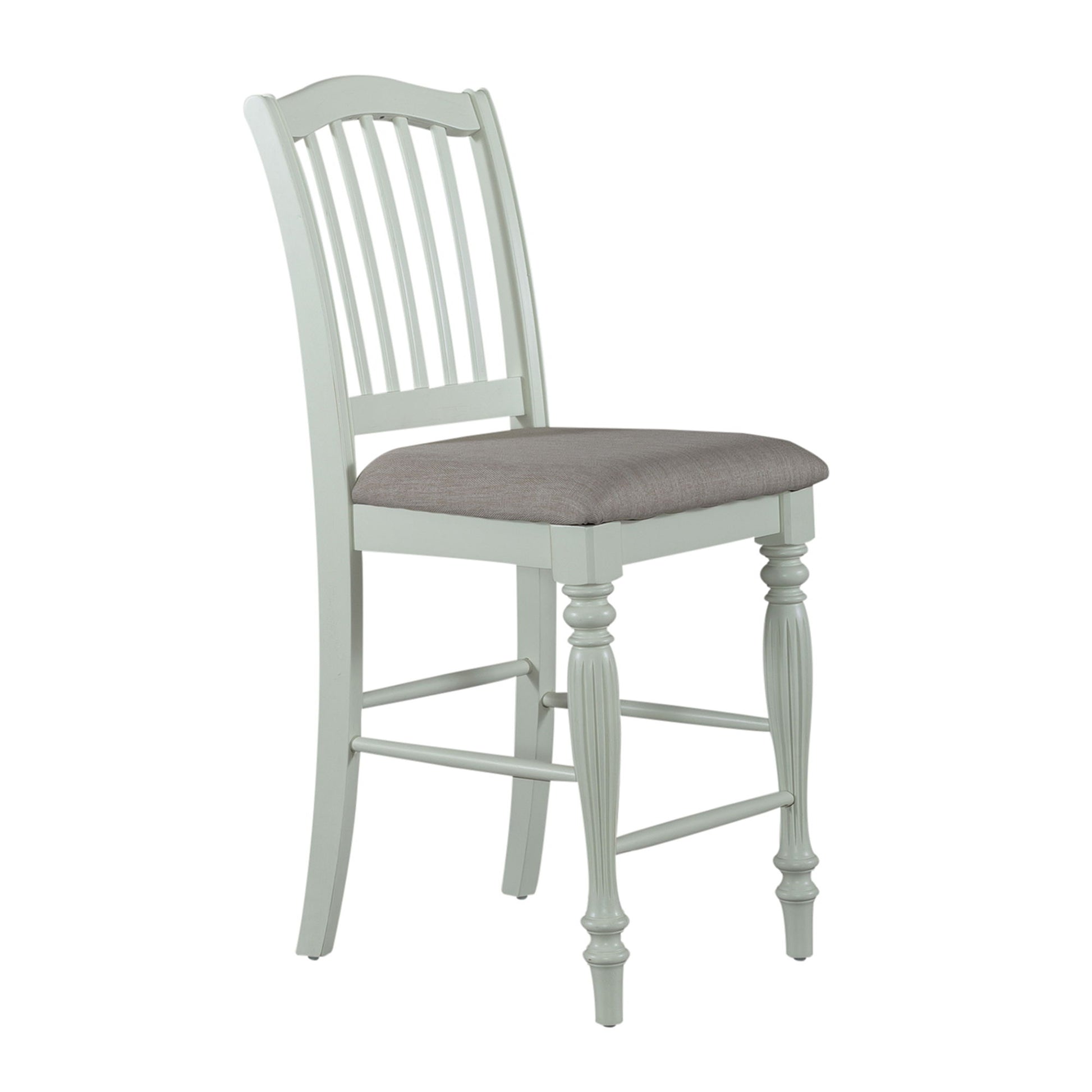 Cumberland Creek - Slat Back Counter Chair - White - Hornell Furniture Outlet