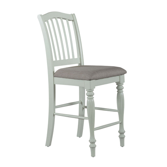 Cumberland Creek - Slat Back Counter Chair - White - Hornell Furniture Outlet