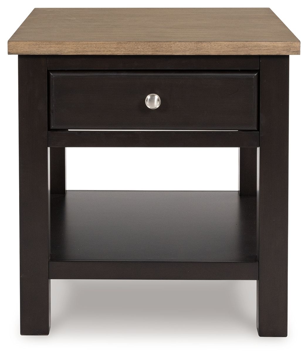 Drazmine - Brown - Rectangular End Table - Hornell Furniture Outlet