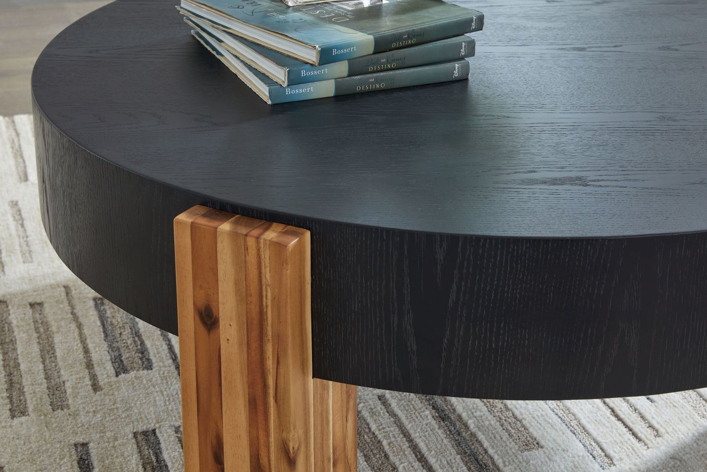 Breenmore - Black / Natural - Occasional Table Set (Set of 2) - Hornell Furniture Outlet