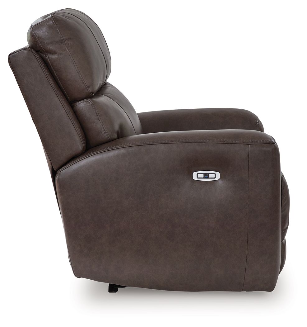 Crossplex - Smoke - Power Recliner / Adjustable Headrest - Hornell Furniture Outlet