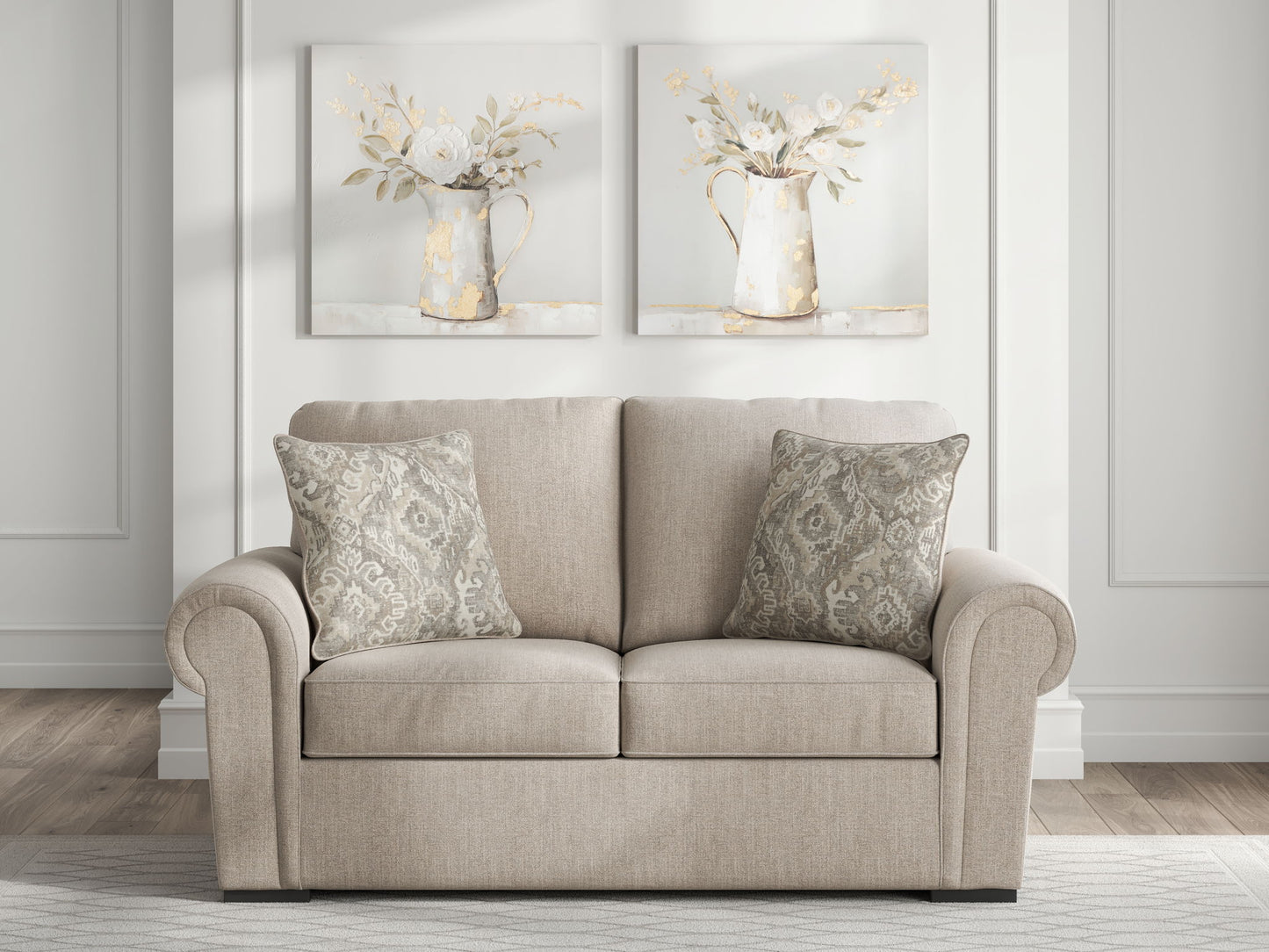 Sararose - Loveseat - Heather - Hornell Furniture Outlet