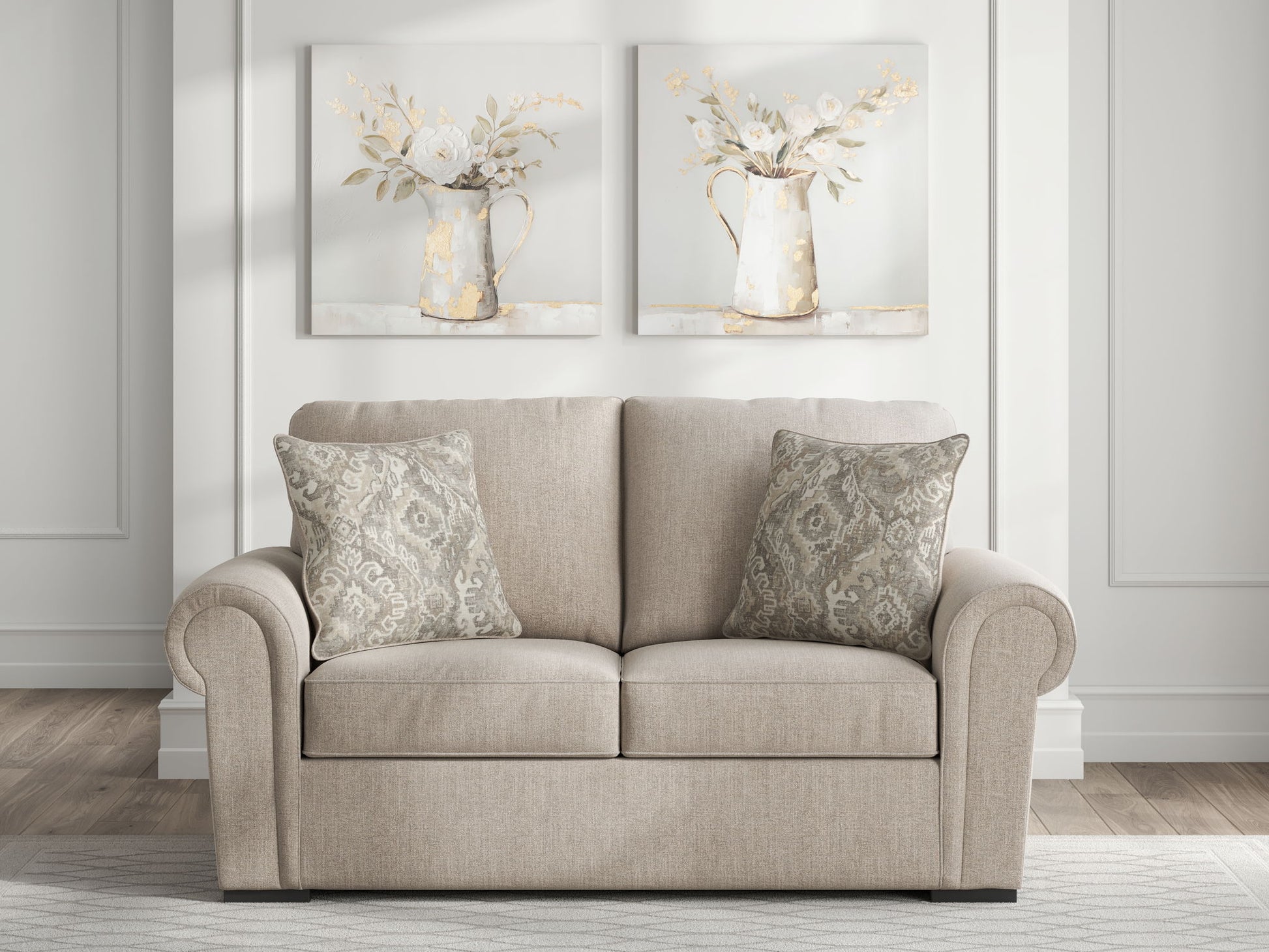 Sararose - Loveseat - Heather - Hornell Furniture Outlet