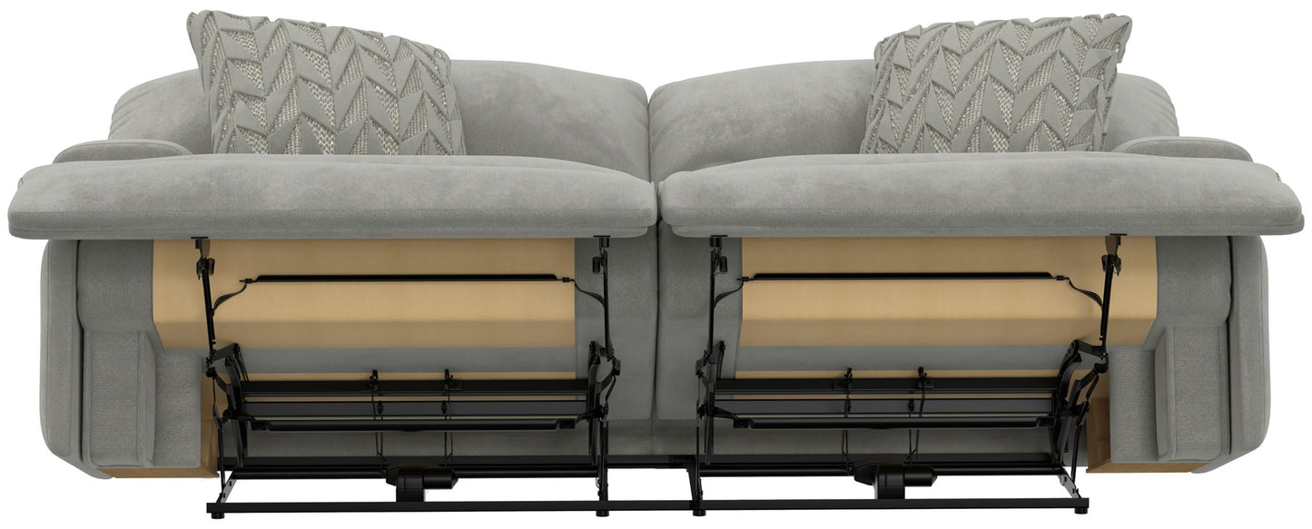 Renaldo - Power Sofa With Zero Gravity Recline - Stone - Hornell Furniture Outlet