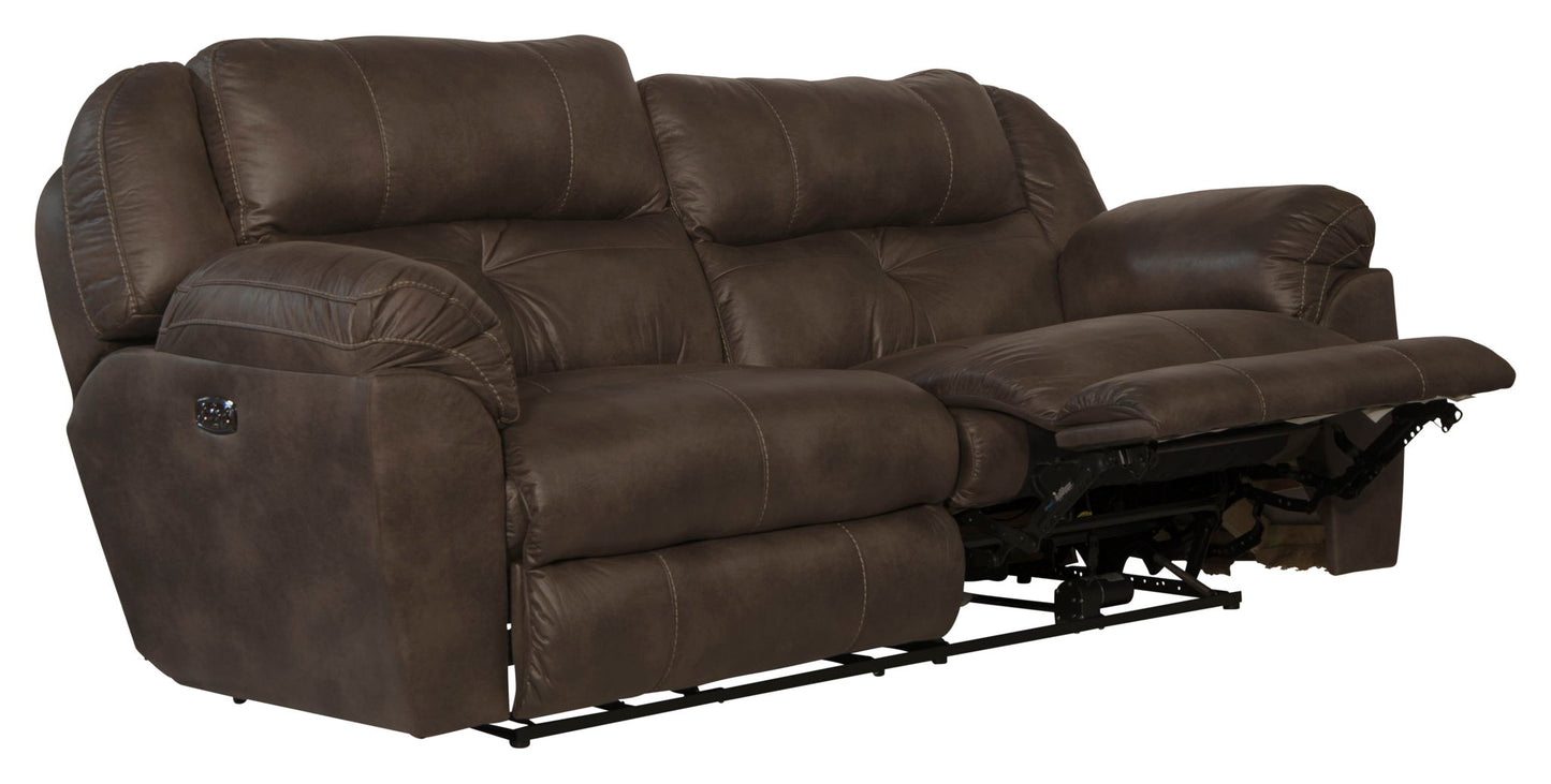 Ferrington - Power Lay Flat Reclining Sofa with Power Adjustable Headrest & Lumbar - Hornell Furniture Outlet