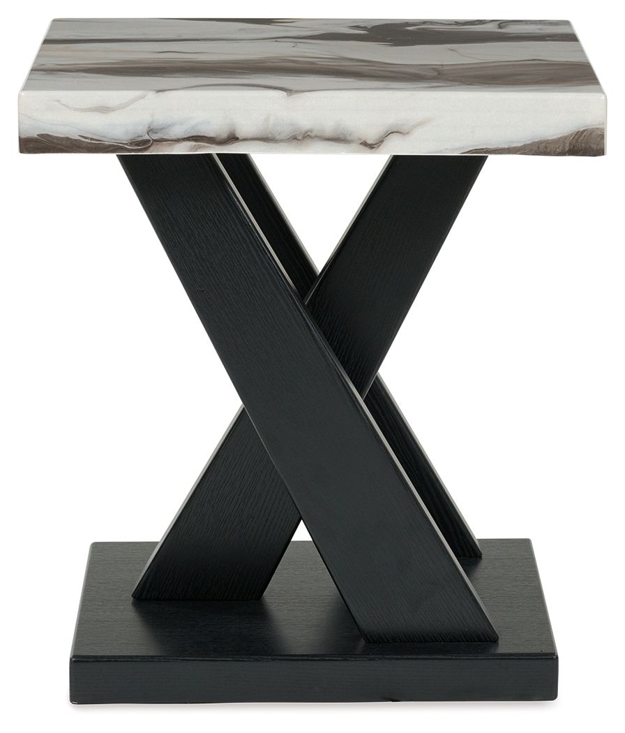 Cendill - Dark Brown / White / Black - Occasional Table Set (Set of 3) - Hornell Furniture Outlet