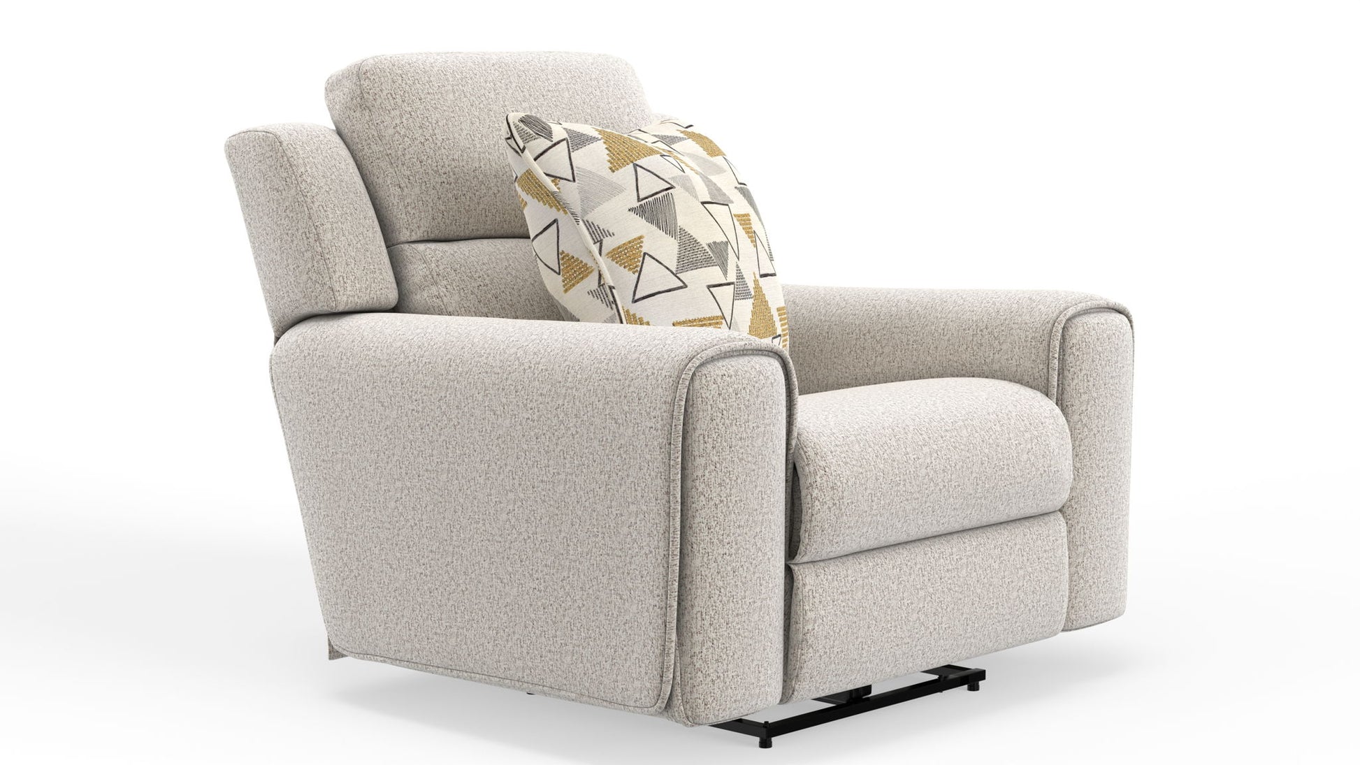 Micah - Power Headrest Power Deep Seat Lay Flat Recliner - Oatmeal - Hornell Furniture Outlet
