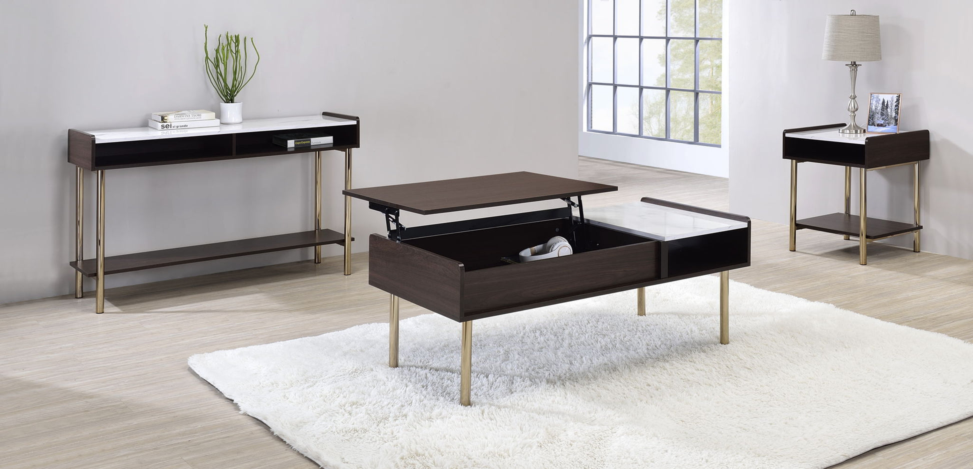 Carrie - Sofa Table - Brown - Hornell Furniture Outlet