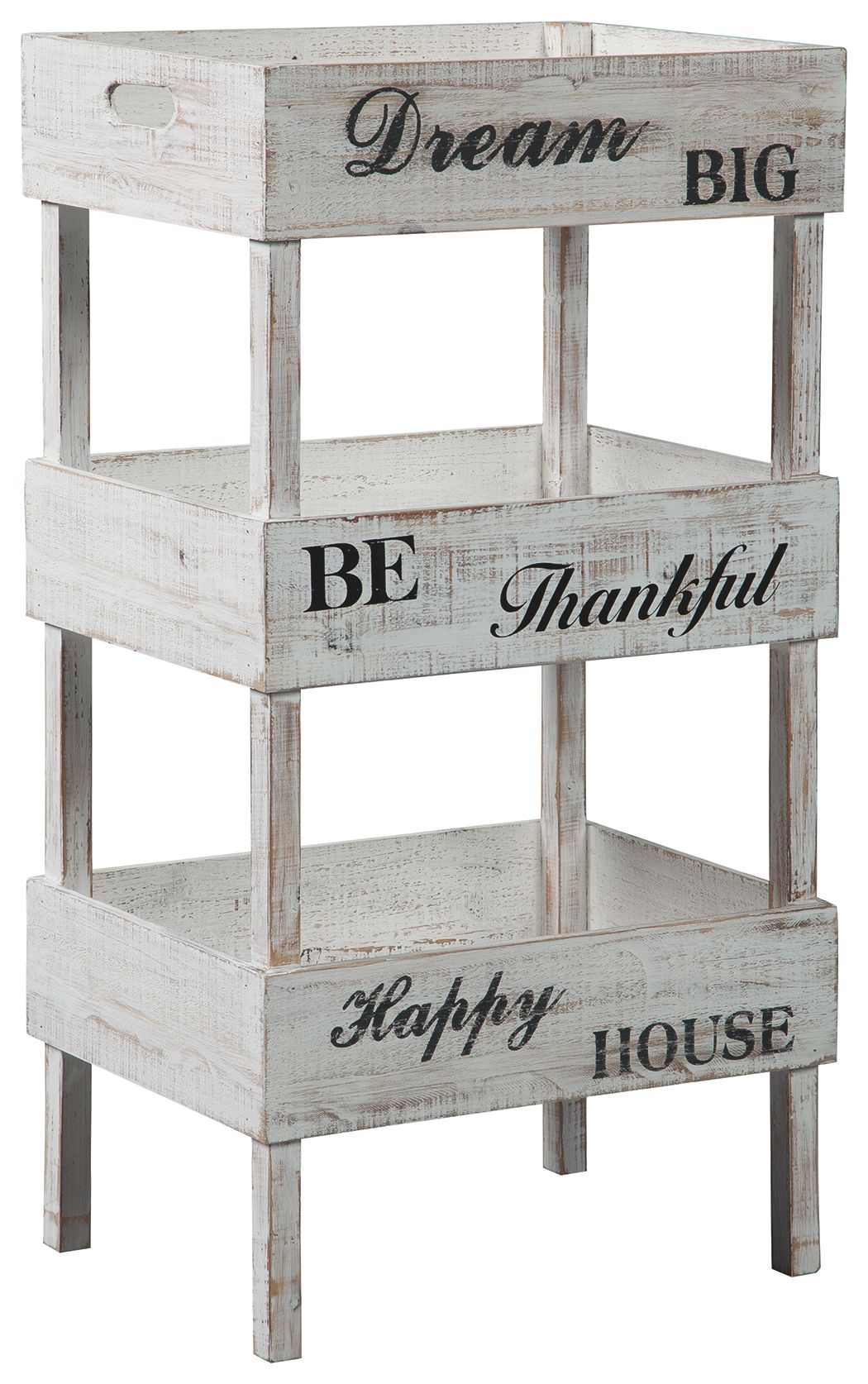 Yulton - Antique White - Storage Shelf - Hornell Furniture Outlet