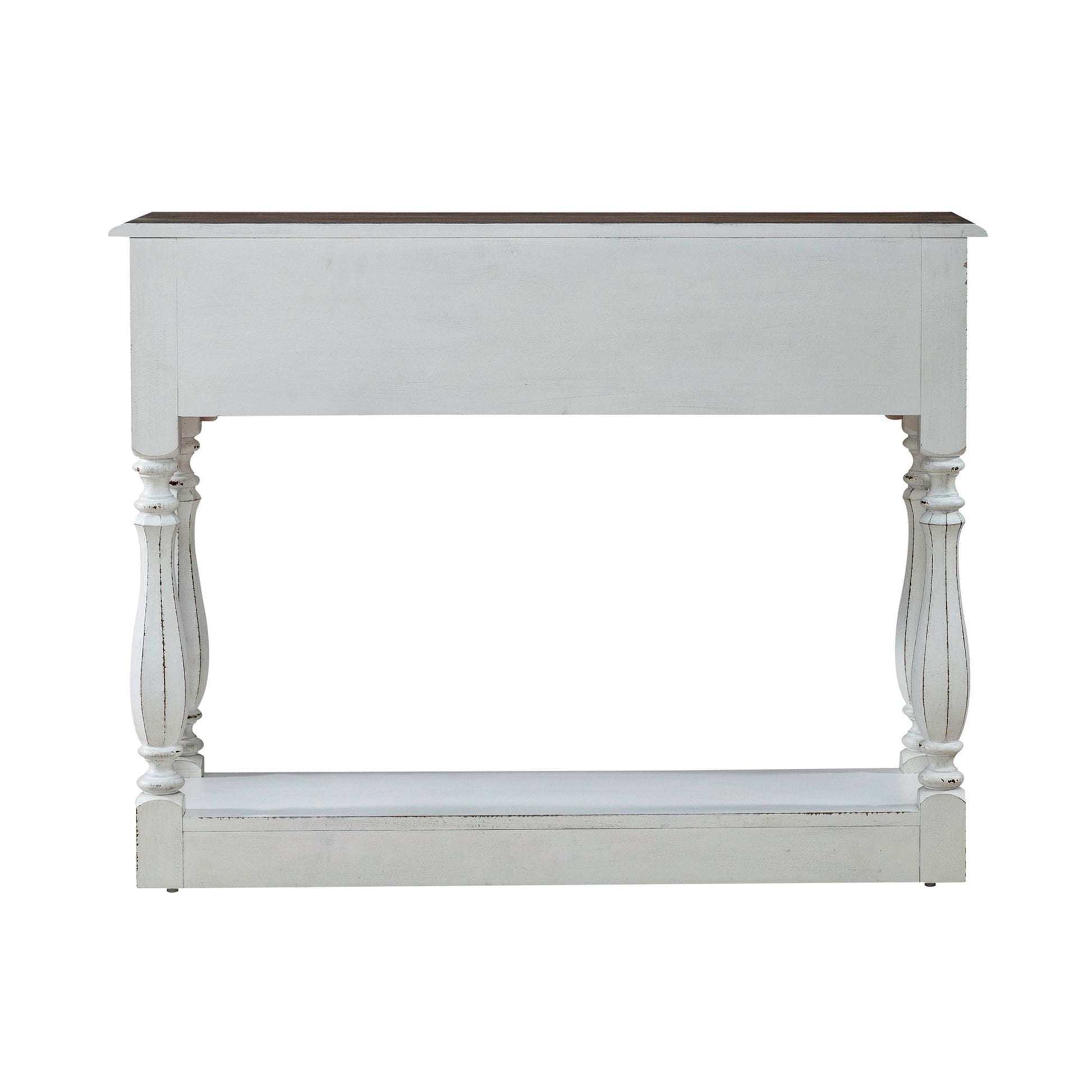Magnolia Manor - Hall Console Bottom With Shelf For Display & Storage - White - Hornell Furniture Outlet