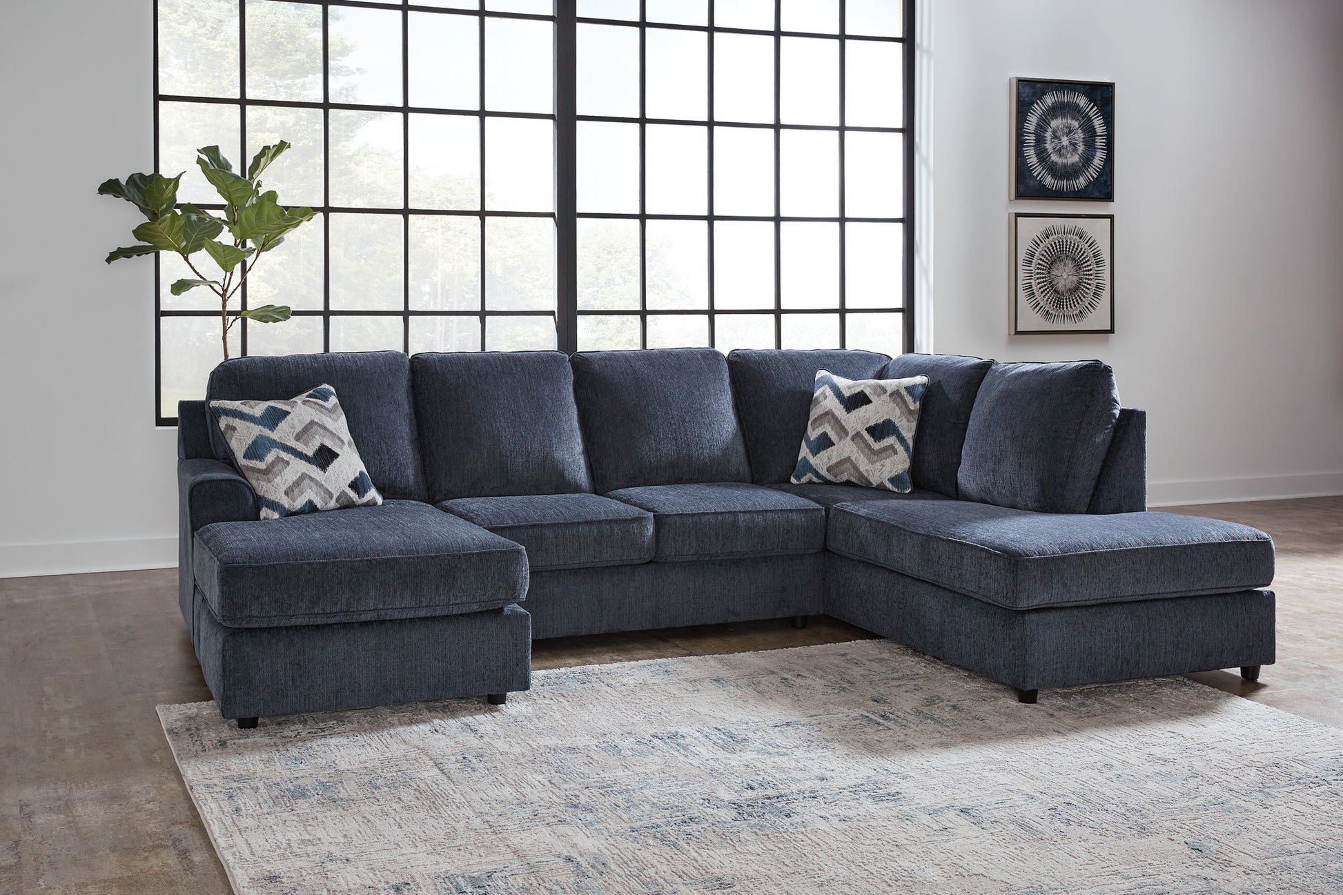 Albar Place - Sectional With Ottoman - Hornell Furniture Outlet