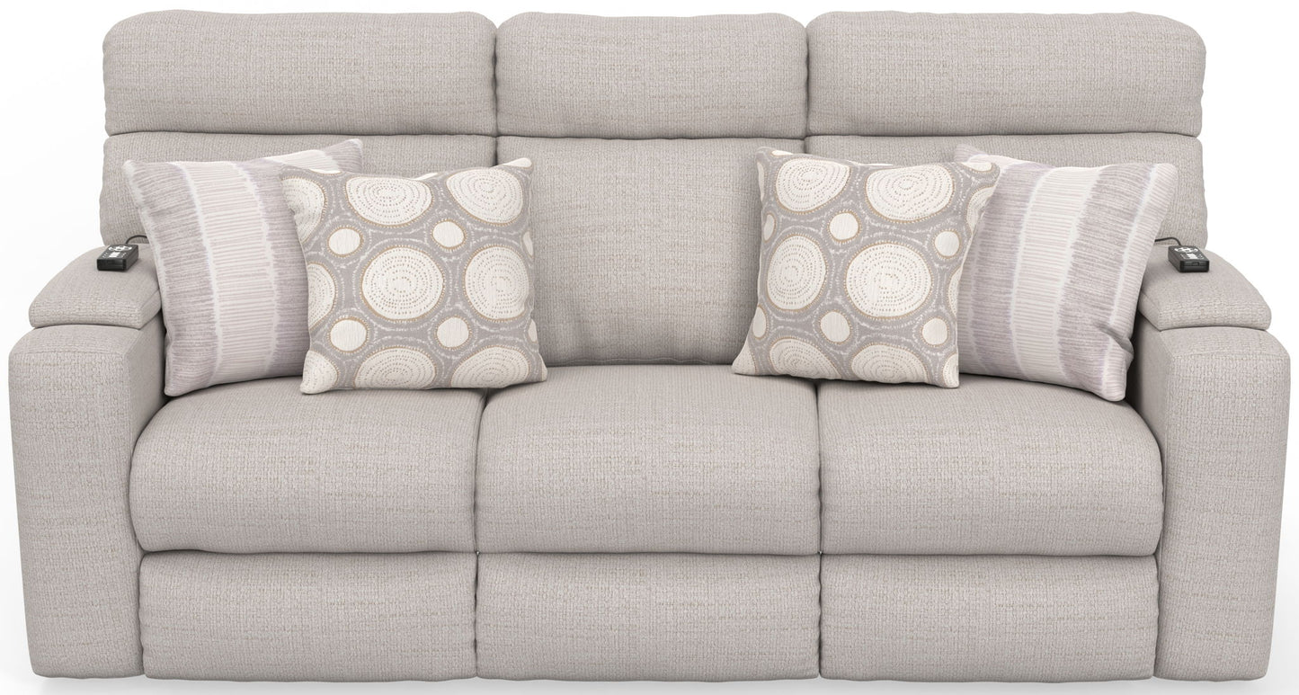 Sanctuary - Health & Wellness Power Reclining Sofa With Power Adjustable Headrest And Lumbar / Therapeutic Heat & Massage - Winter - Hornell Furniture Outlet